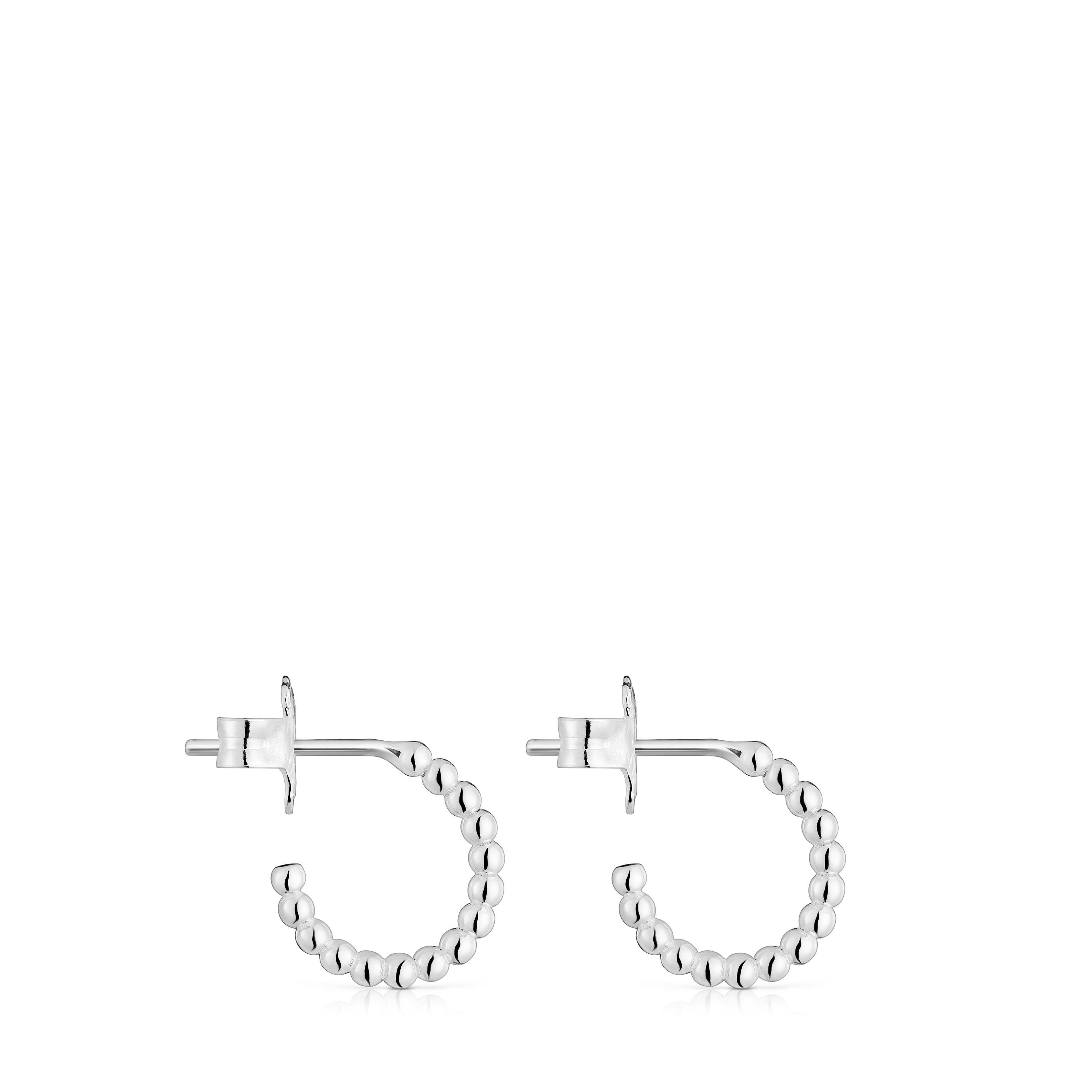 Short 10 mm silver ball Hoop earrings TOUS Basics