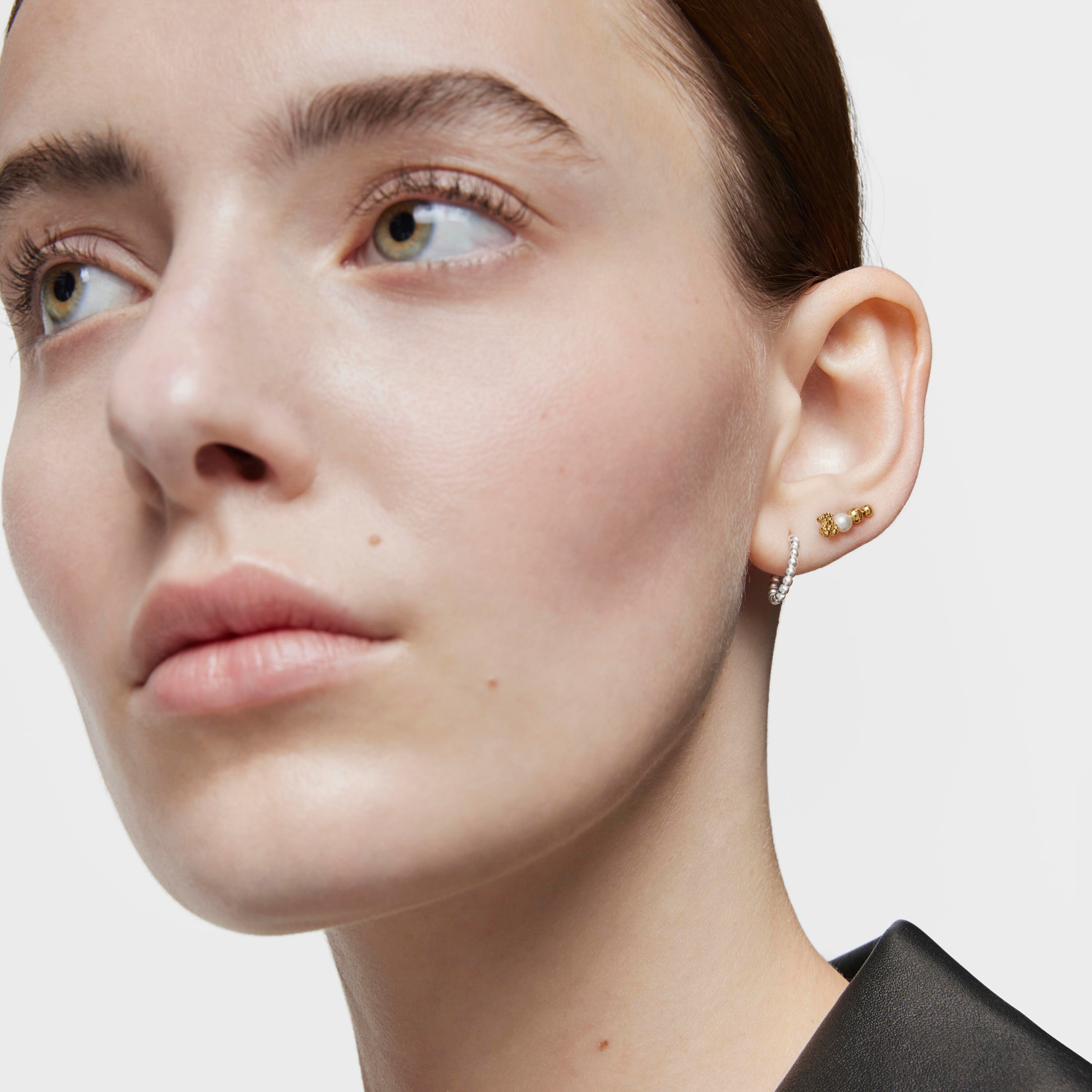 Short 10 mm silver ball Hoop earrings TOUS Basics