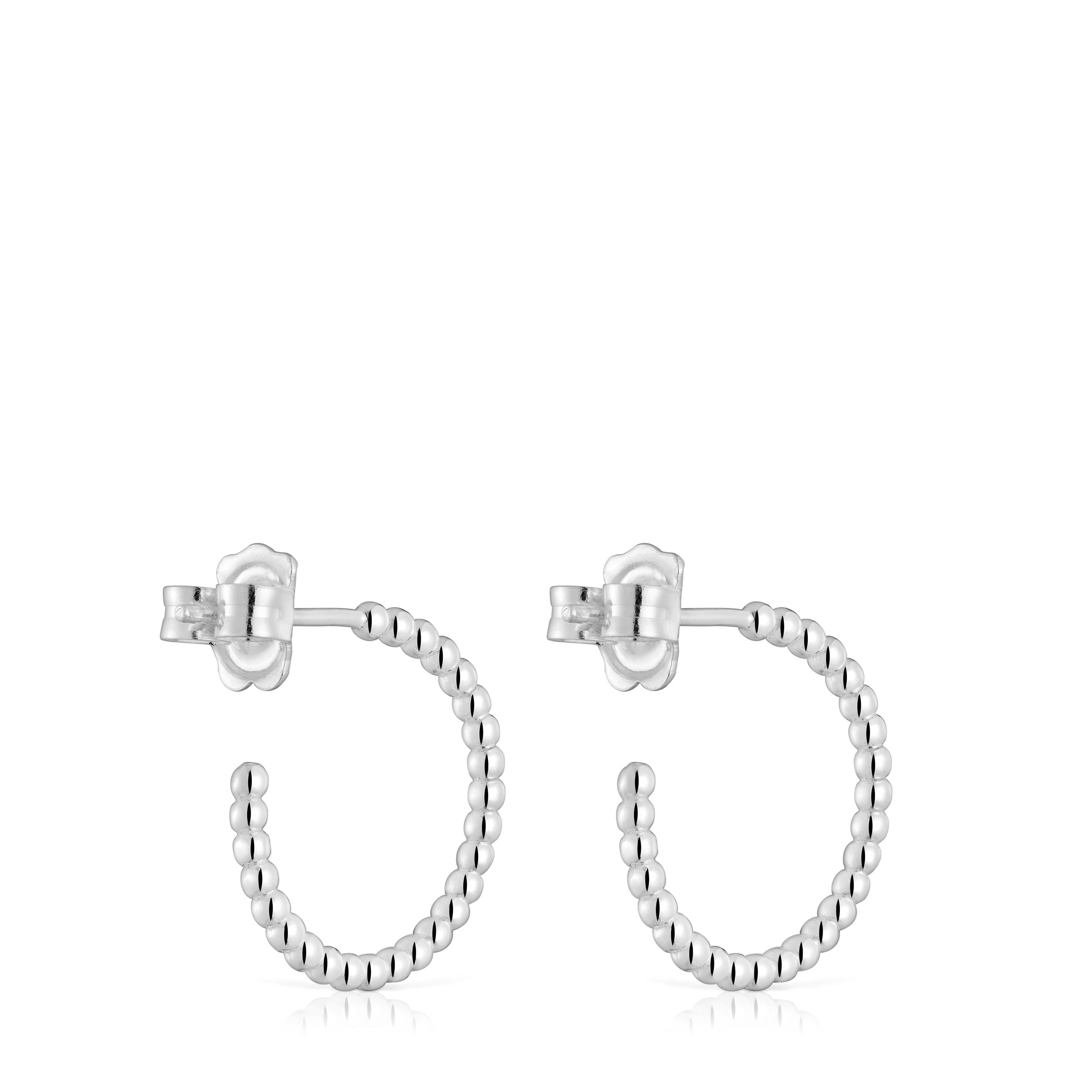Short 15 mm silver ball Hoop earrings TOUS Basics
