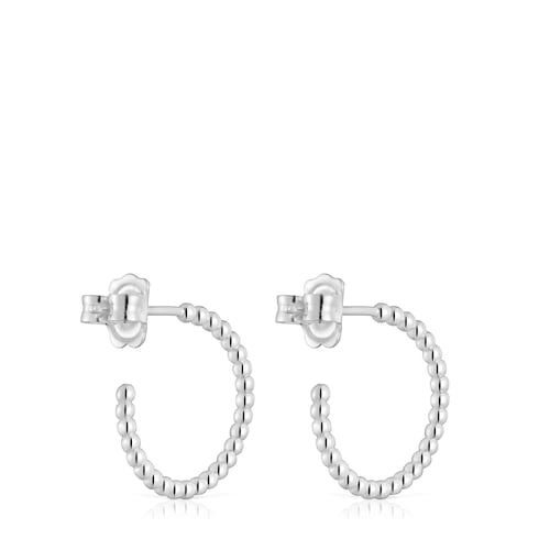 Short 15 mm silver ball Hoop earrings TOUS Basics
