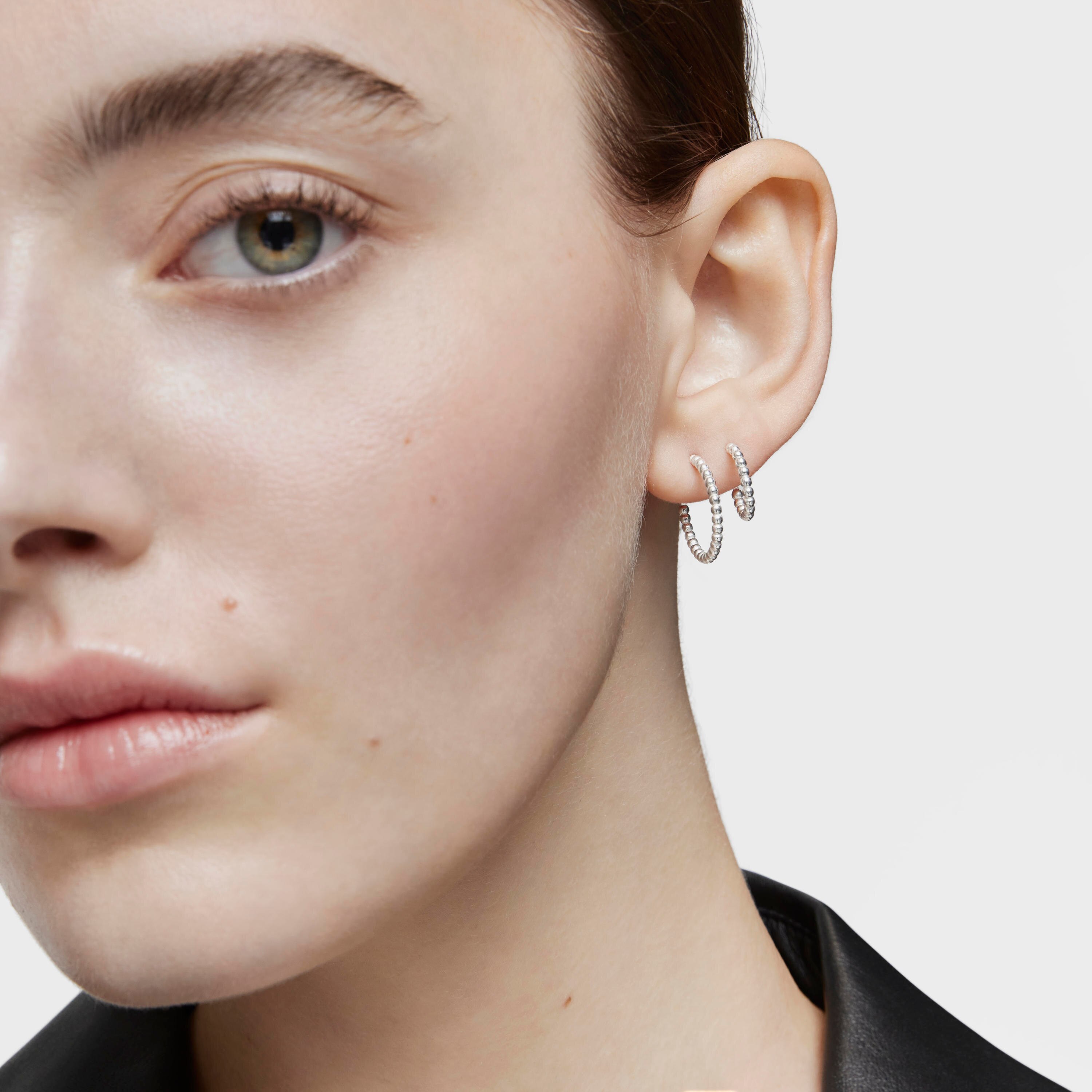 Short 15 mm silver ball Hoop earrings TOUS Basics