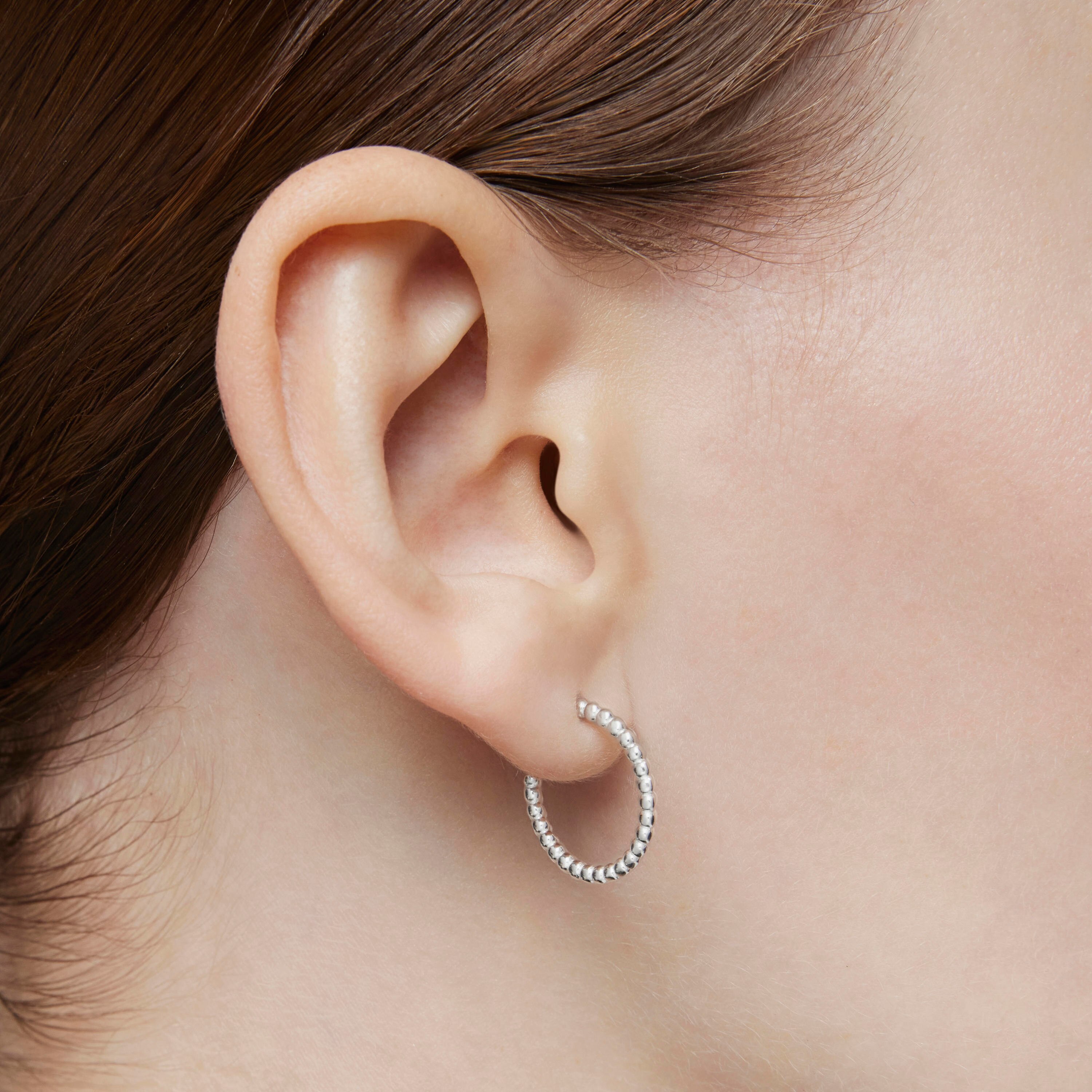Short 15 mm silver ball Hoop earrings TOUS Basics