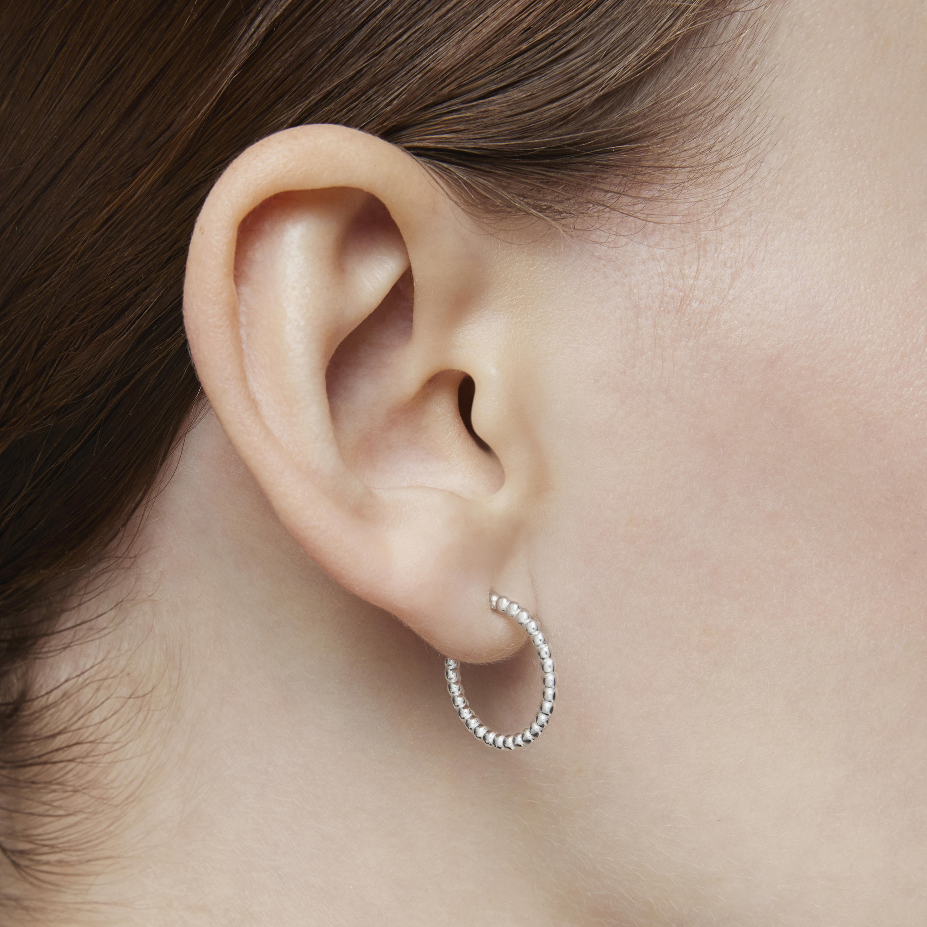 Short 15 mm silver ball Hoop earrings TOUS Basics