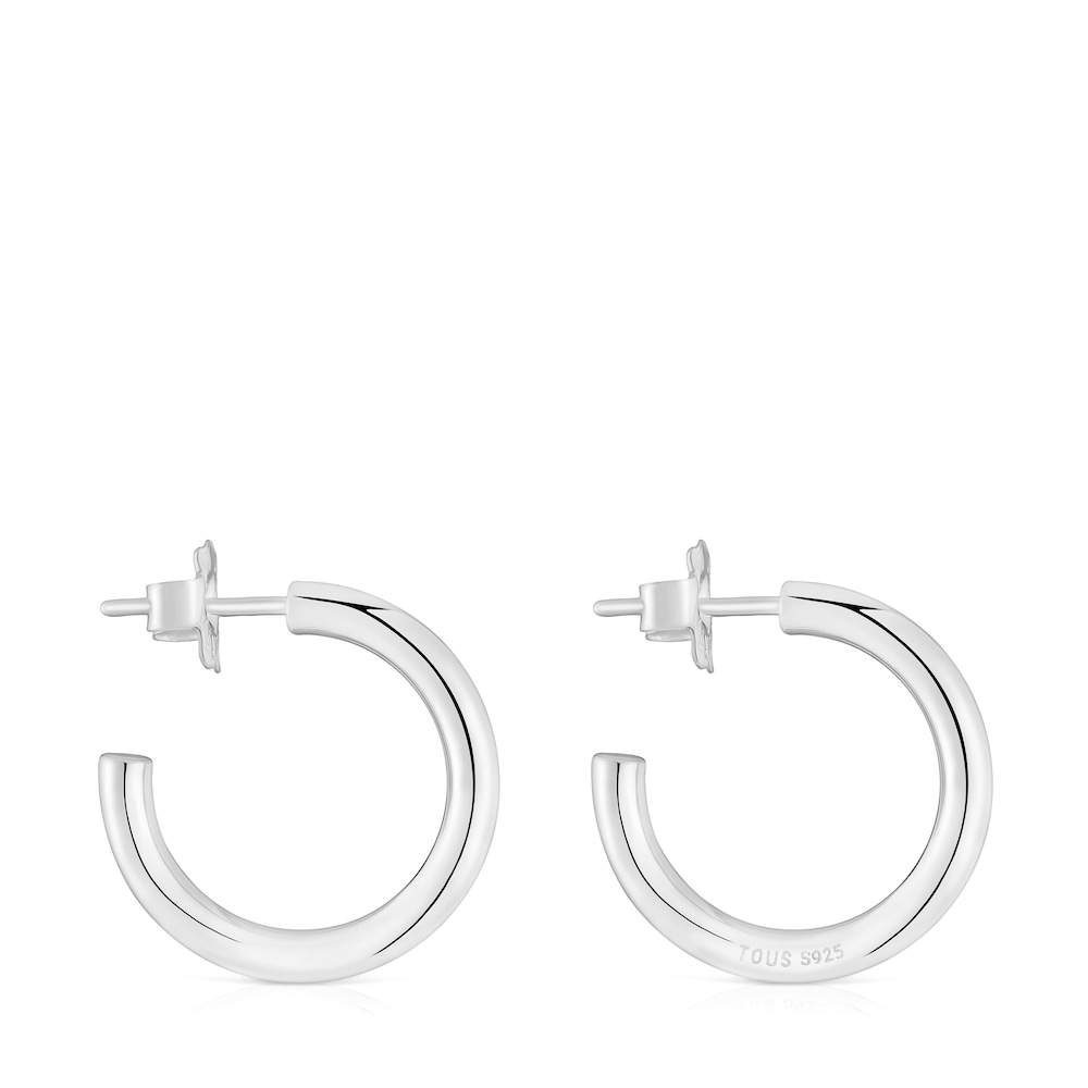 Pendientes aro cortos de plata 15 mm Basicos Pendientes aro cortos de plata 15 mm Basicos