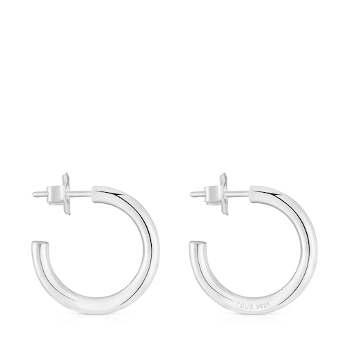 Short 15 mm silver Hoop earrings TOUS Basics