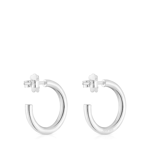 Short 15 mm silver Hoop earrings TOUS Basics