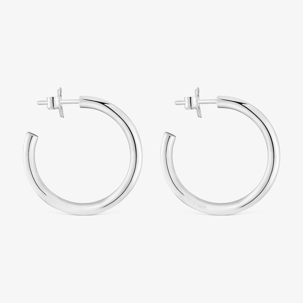 Long 24&nbsp;mm silver Hoop earrings TOUS Basics