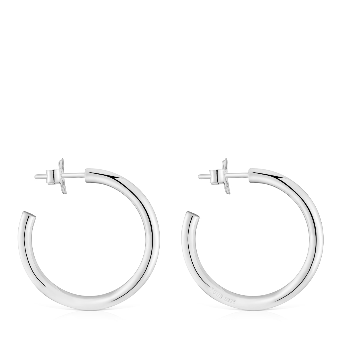 Long 24 mm silver Hoop earrings TOUS Basics