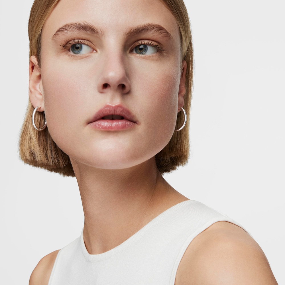 Long 24&nbsp;mm silver Hoop earrings TOUS Basics