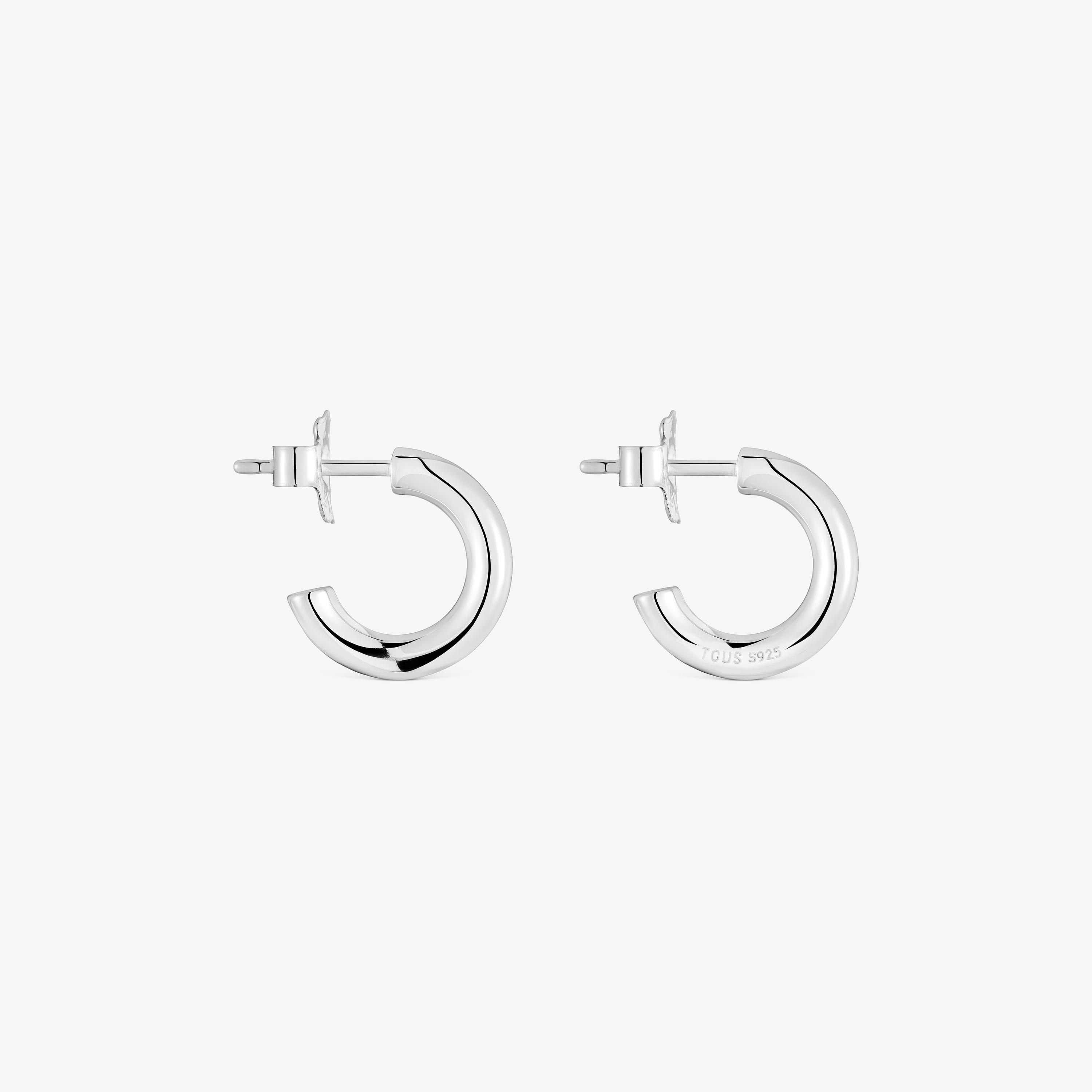 Short 8 mm silver Hoop earrings TOUS Basics