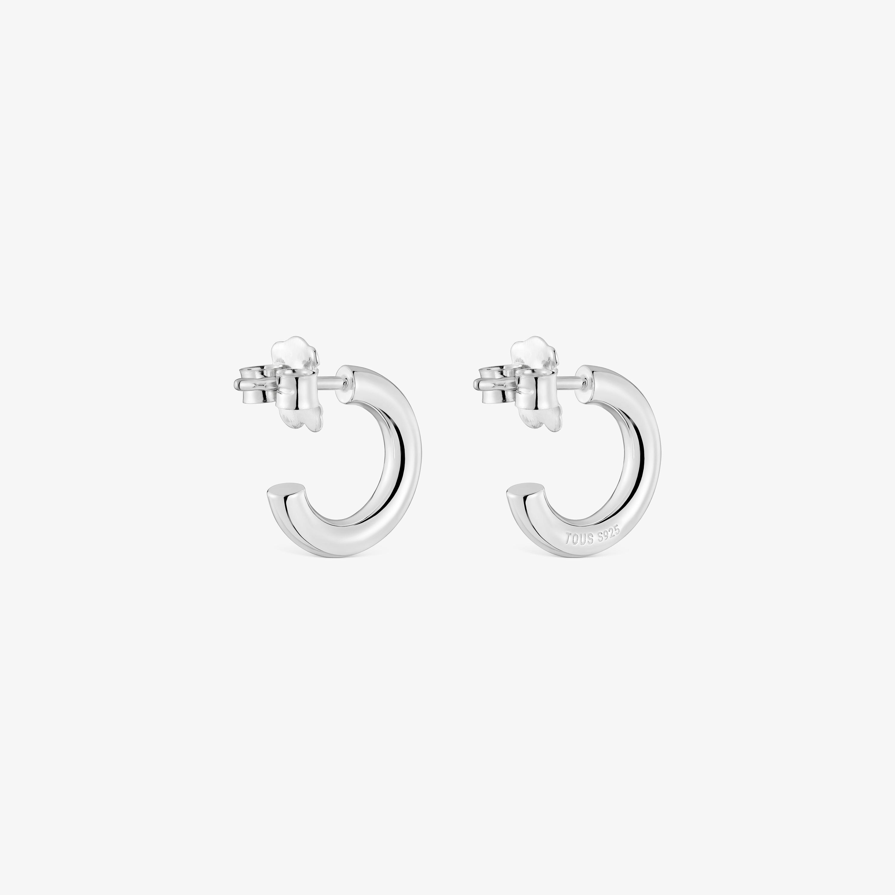 Short 8 mm silver Hoop earrings TOUS Basics