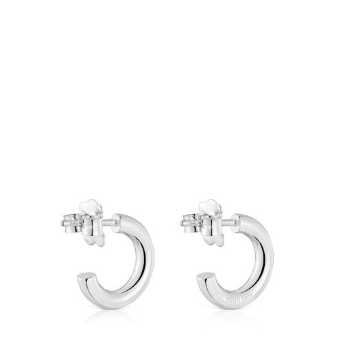 Short 8 mm silver Hoop earrings TOUS Basics