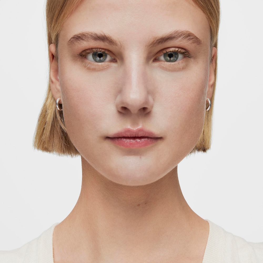 Pendientes aro cortos de plata 8 mm Basicos