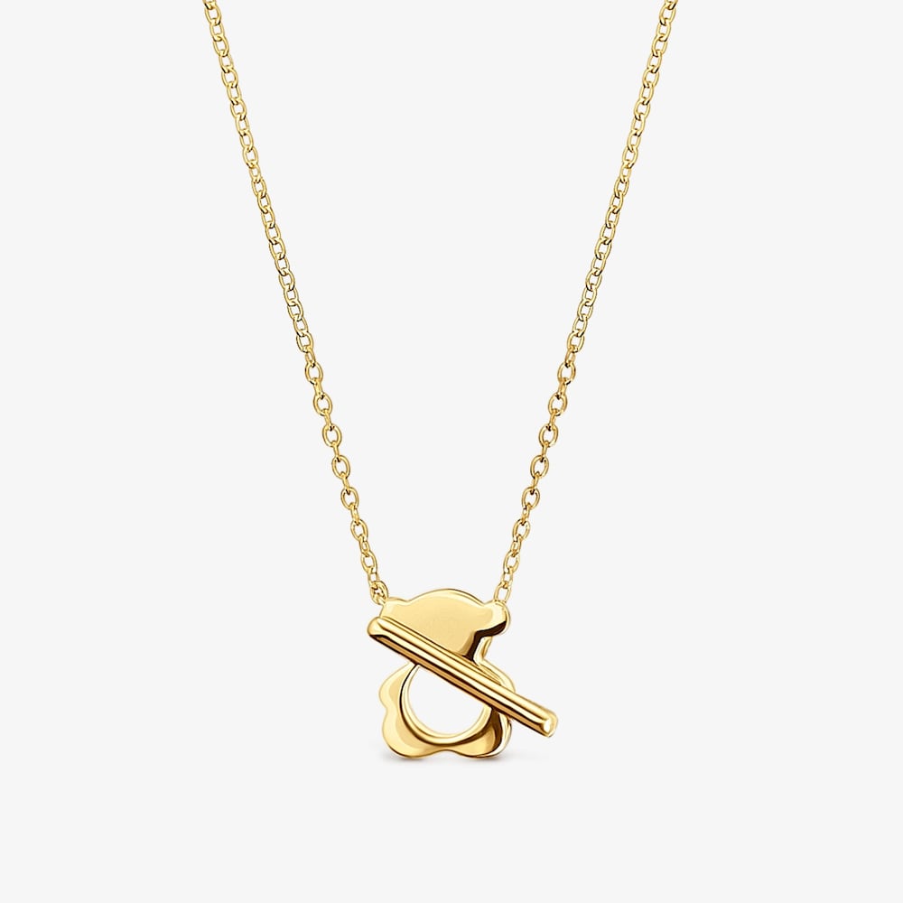 Short 18K solid gold bear Necklace I-Bear