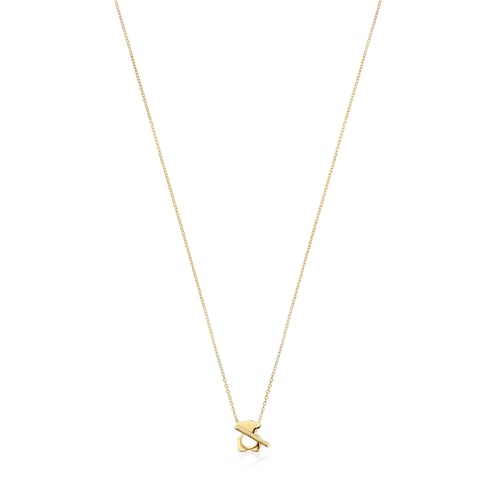 Short gold bear Necklace I-Bear