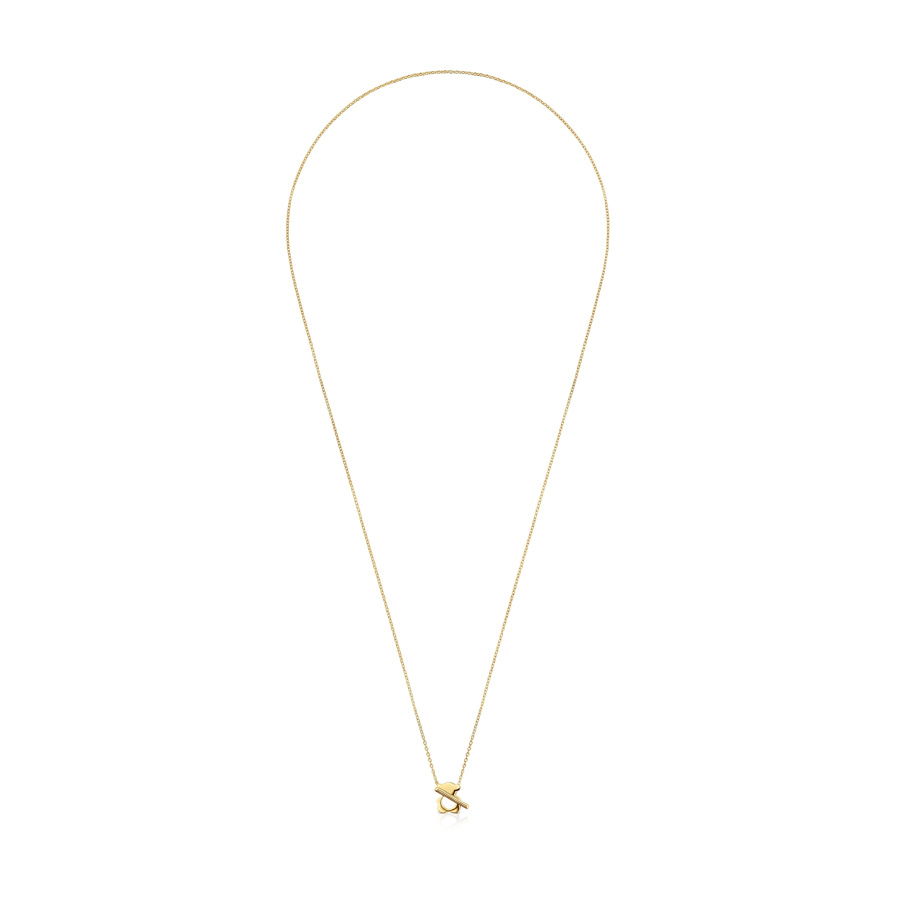 Collar corto de oro y oso I-Bear