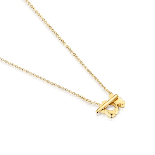 Short gold bear Necklace I-Bear