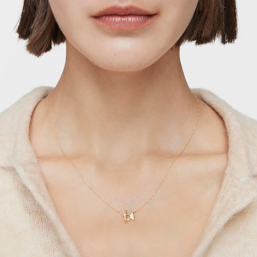 Short 18K solid gold bear Necklace I-Bear