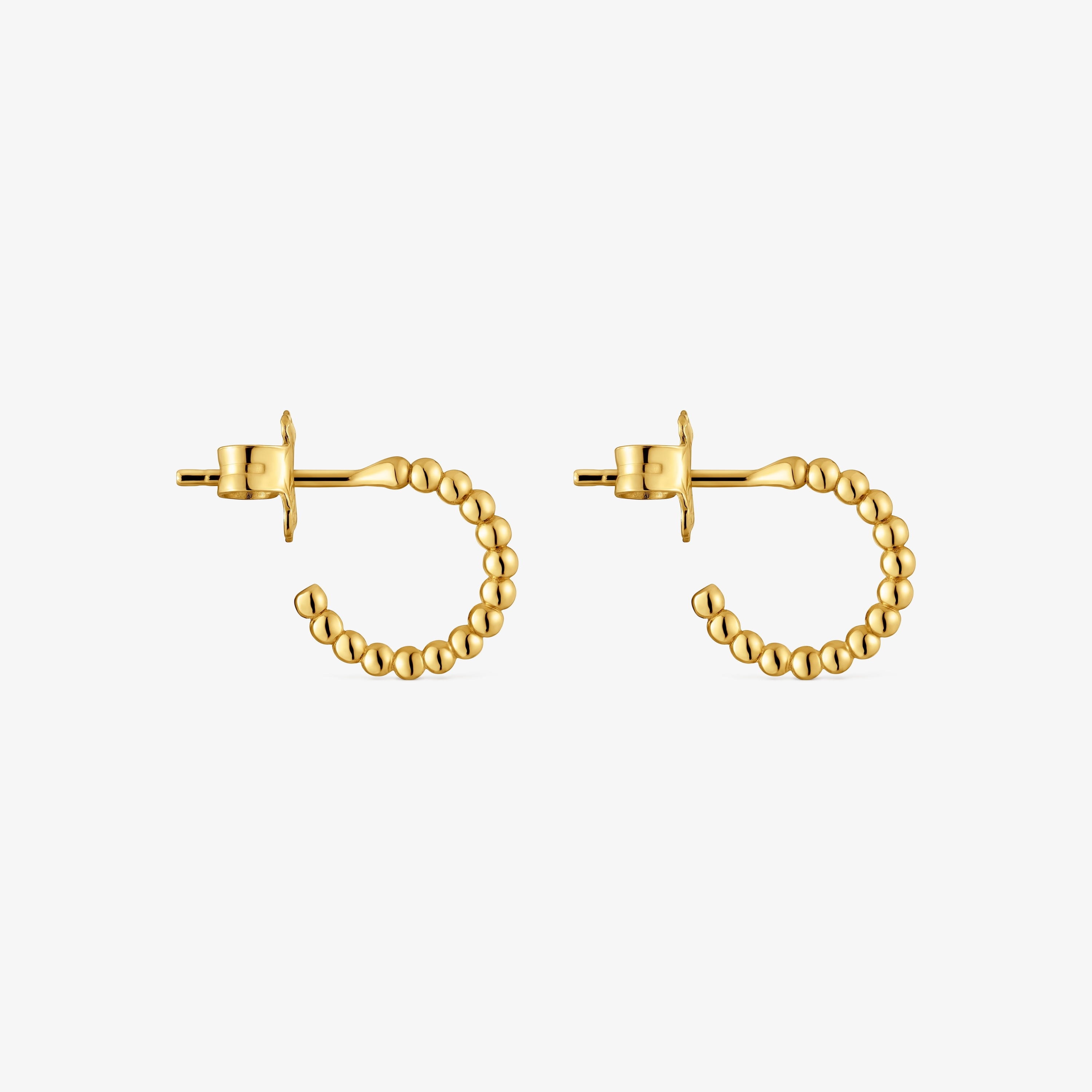 Short 15 mm ball Hoop earrings with 18K gold vermeil TOUS Basics
