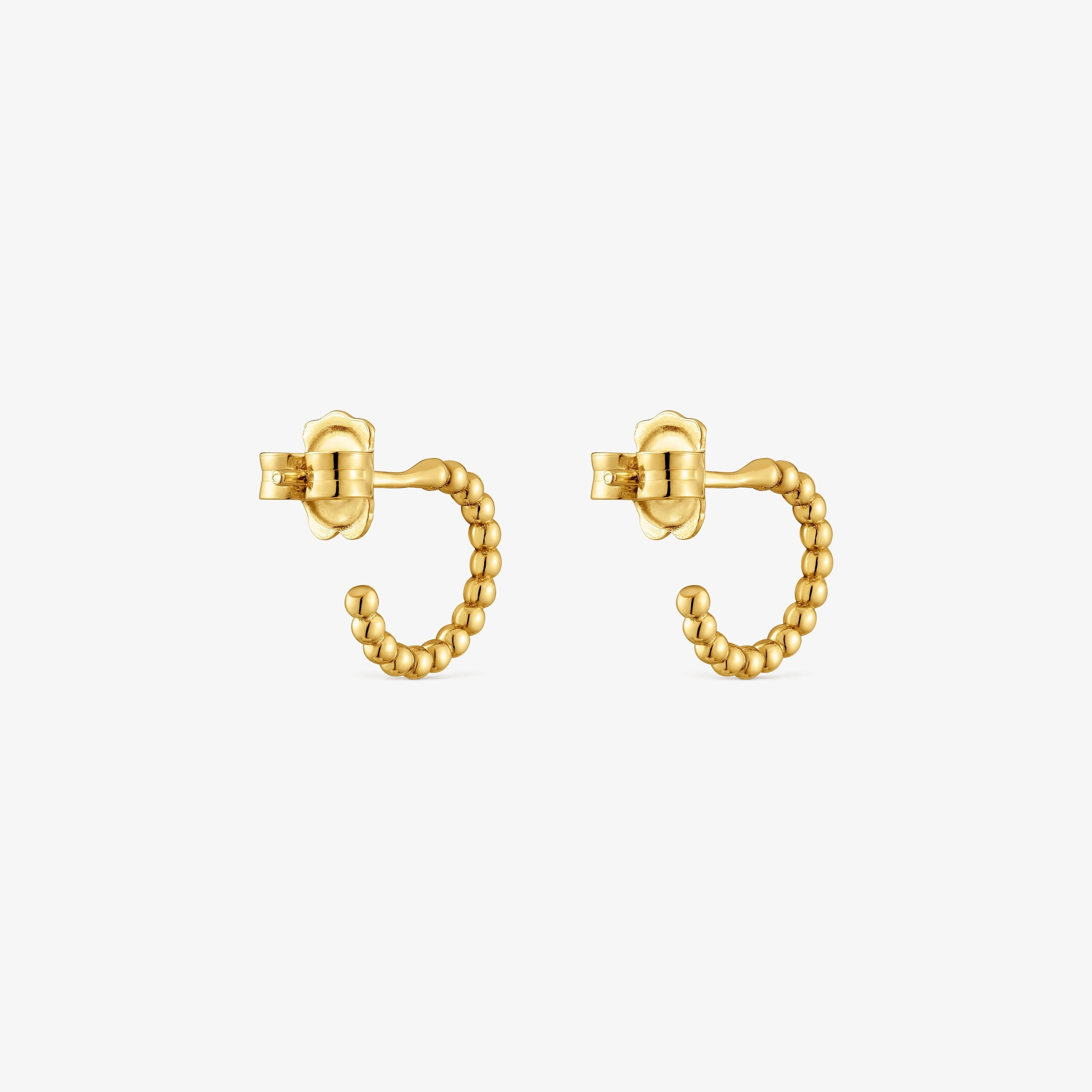 Short 15 mm ball Hoop earrings with 18K gold vermeil TOUS Basics