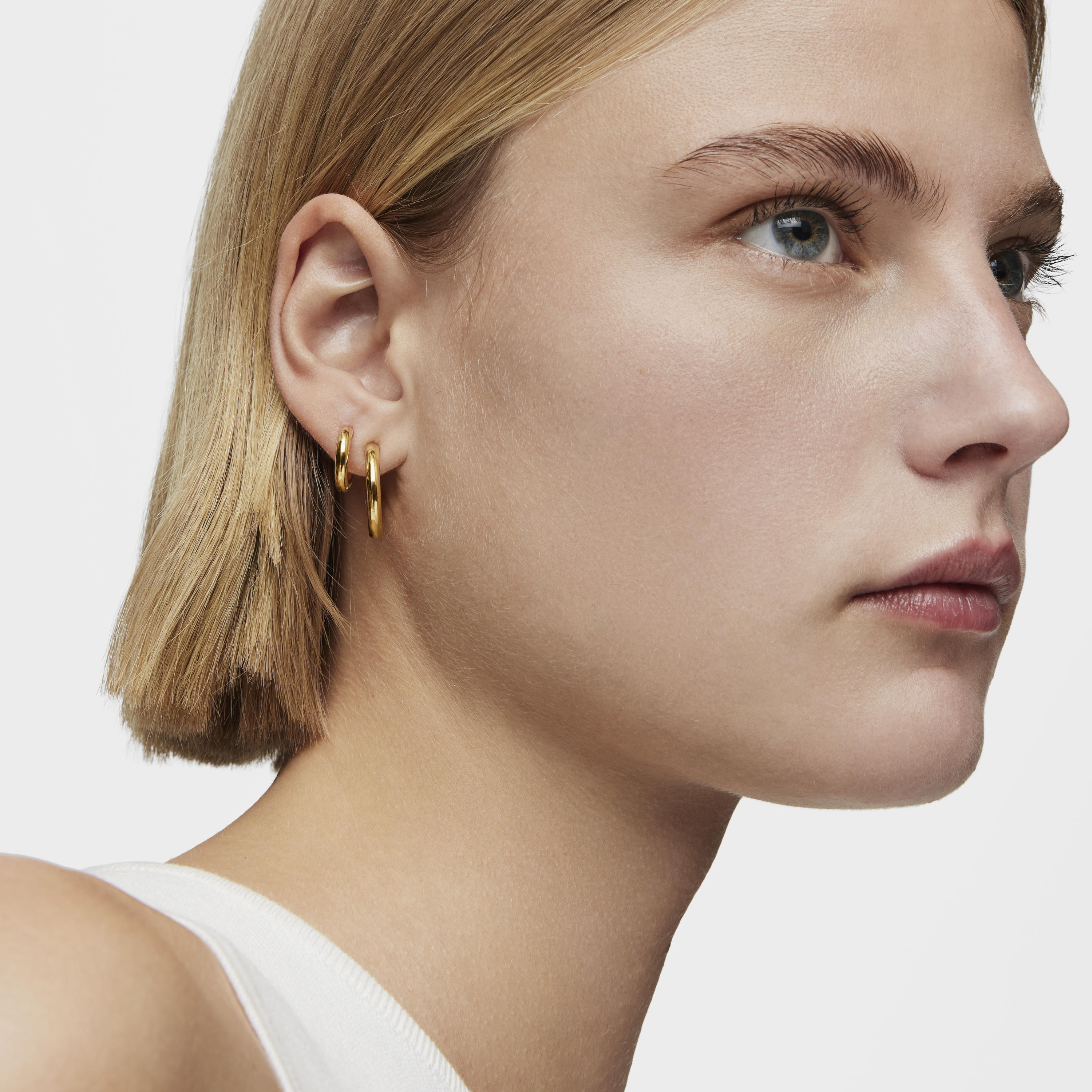 Short 20 mm Hoop earrings with 18K gold vermeil TOUS Basics