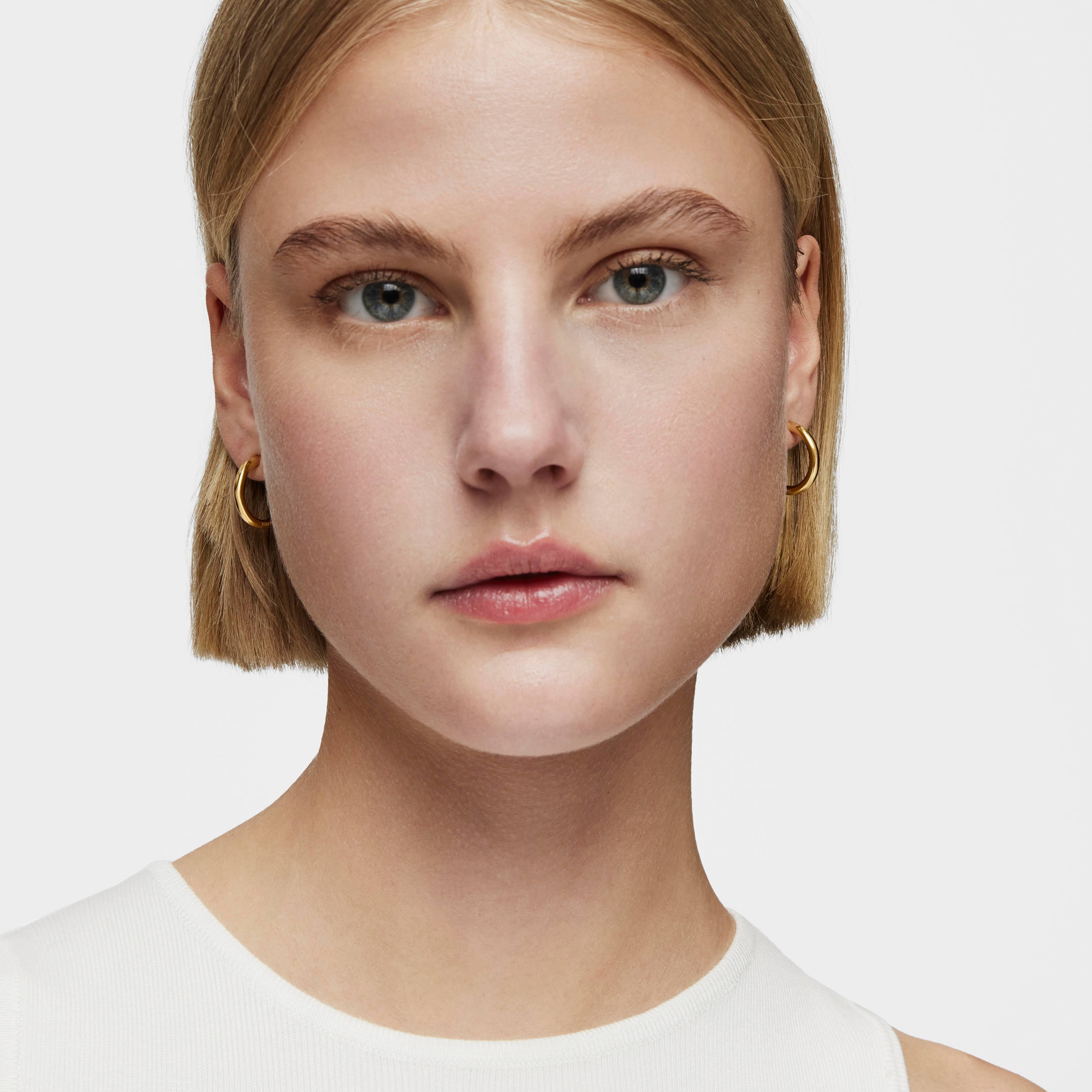Short 20 mm Hoop earrings with 18K gold vermeil TOUS Basics