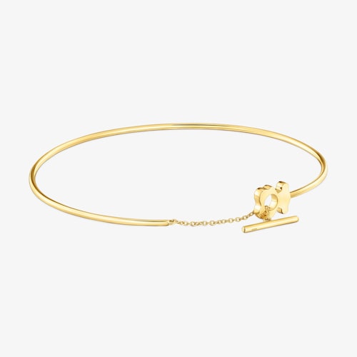 Pulsera esclava de oro y oso I-Bear