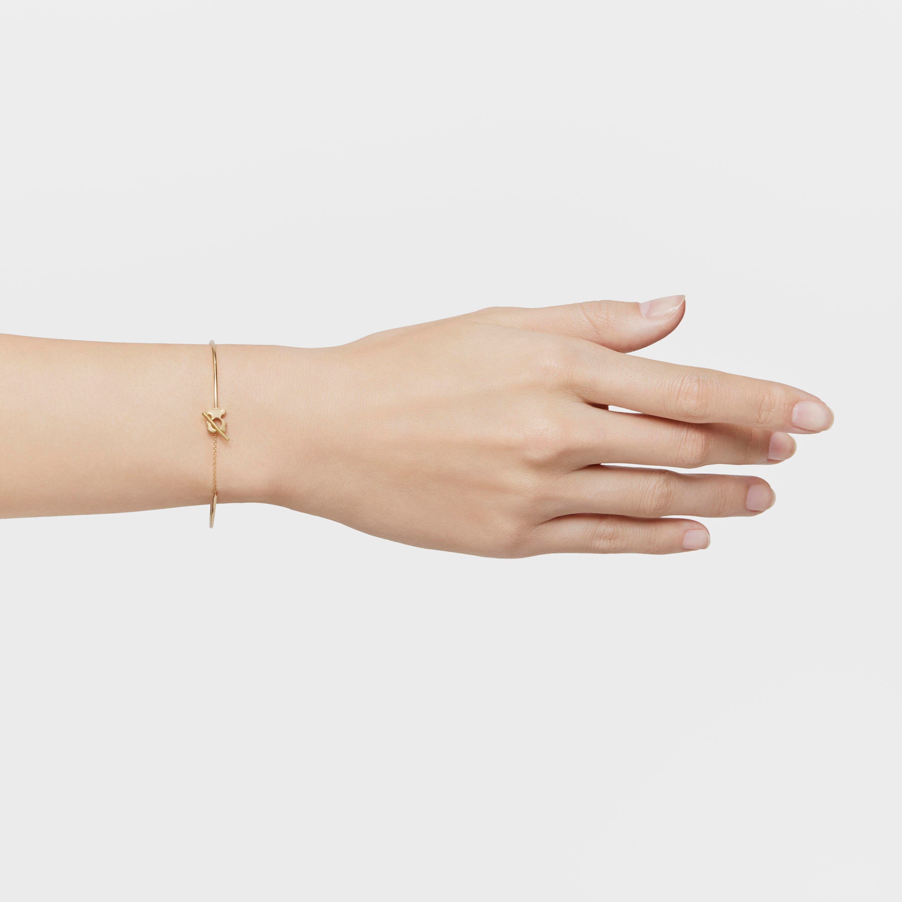 18K solid gold bear Bangle I-Bear