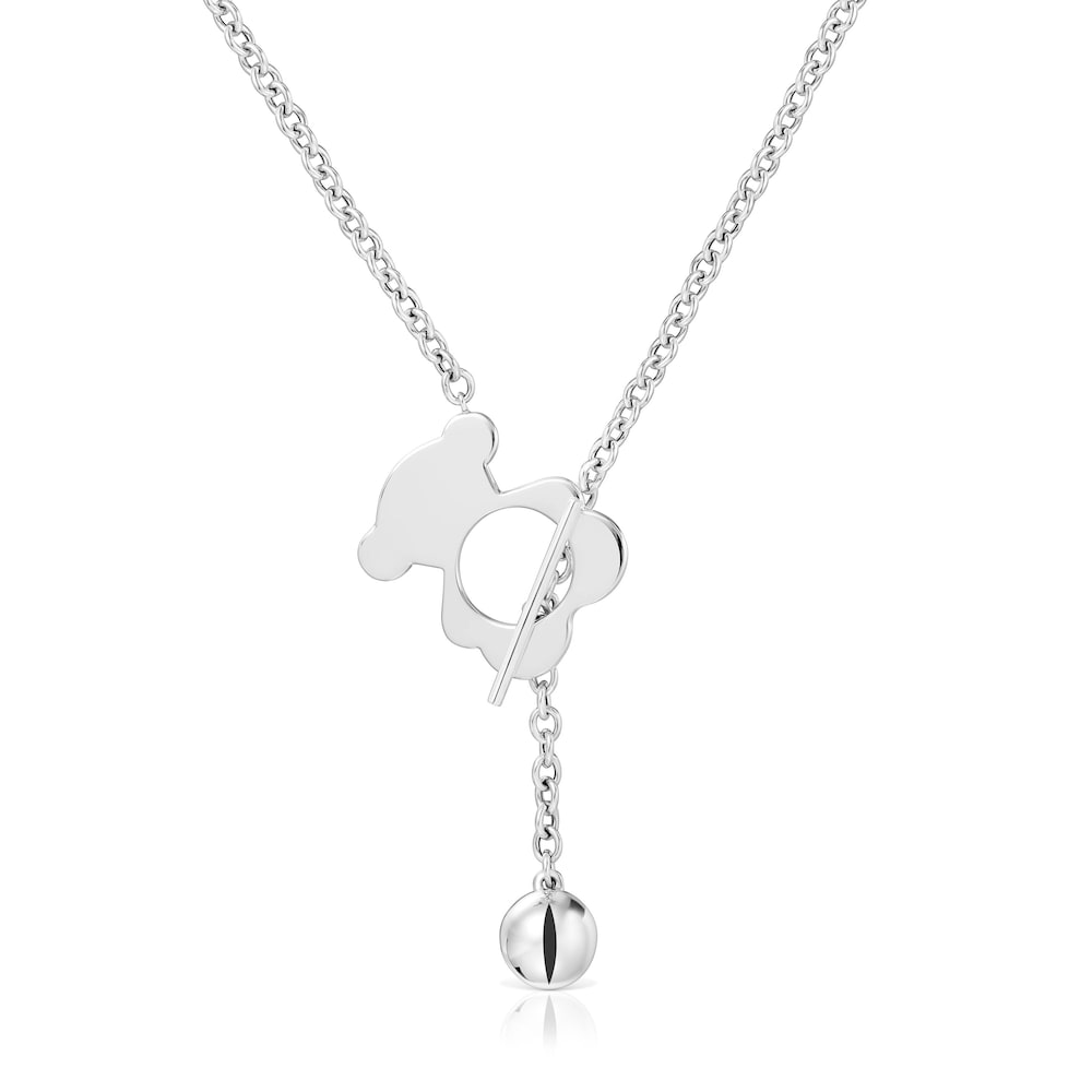 Medium silver bear Necklace I-Bear