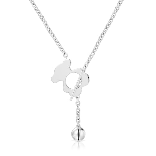 Medium silver bear Necklace I-Bear