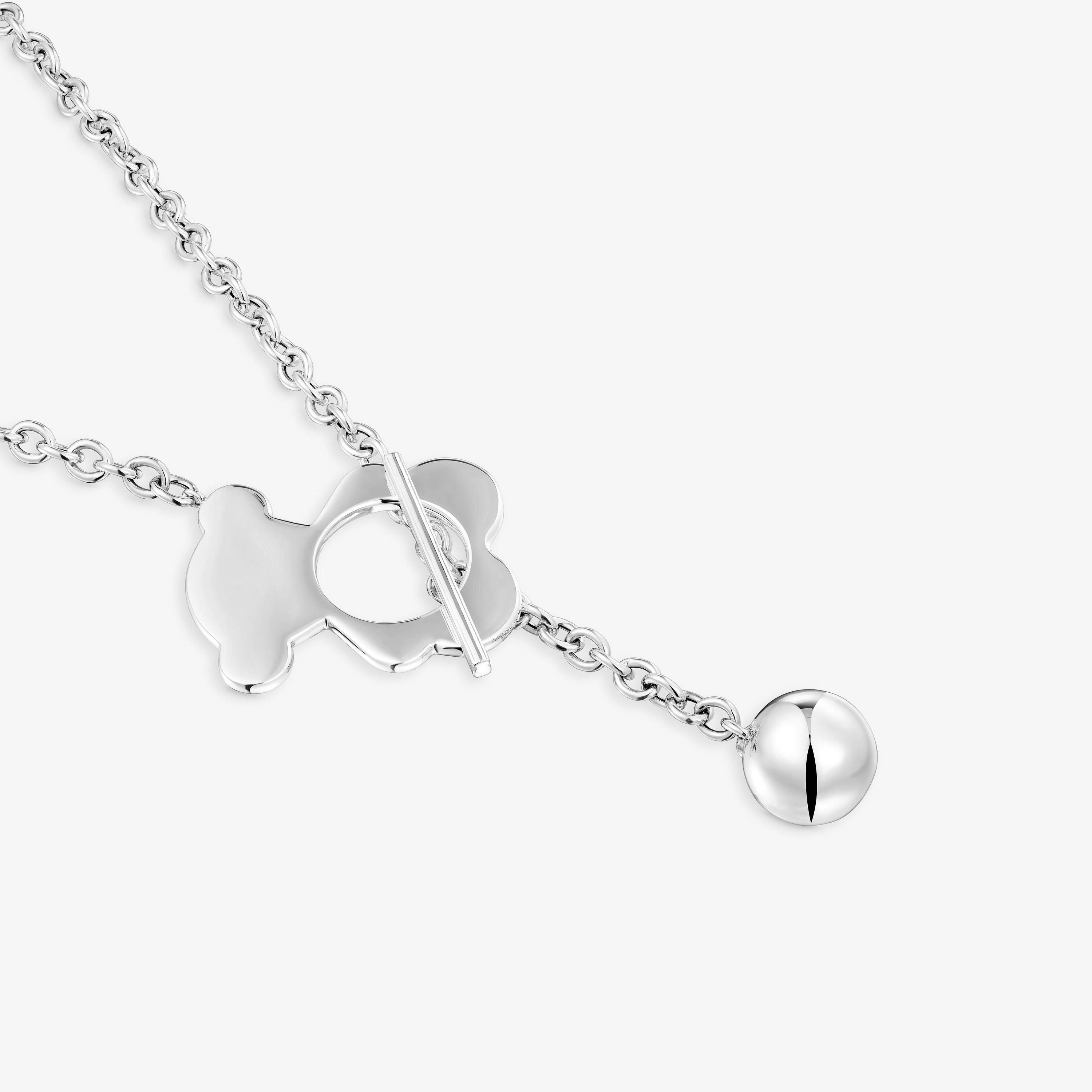 Medium silver bear Necklace I-Bear