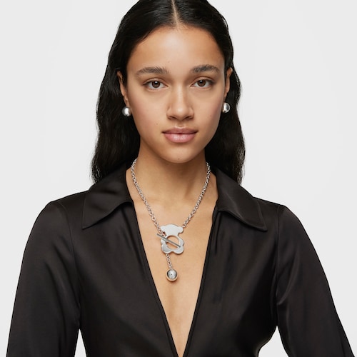 Medium silver bear Necklace I-Bear