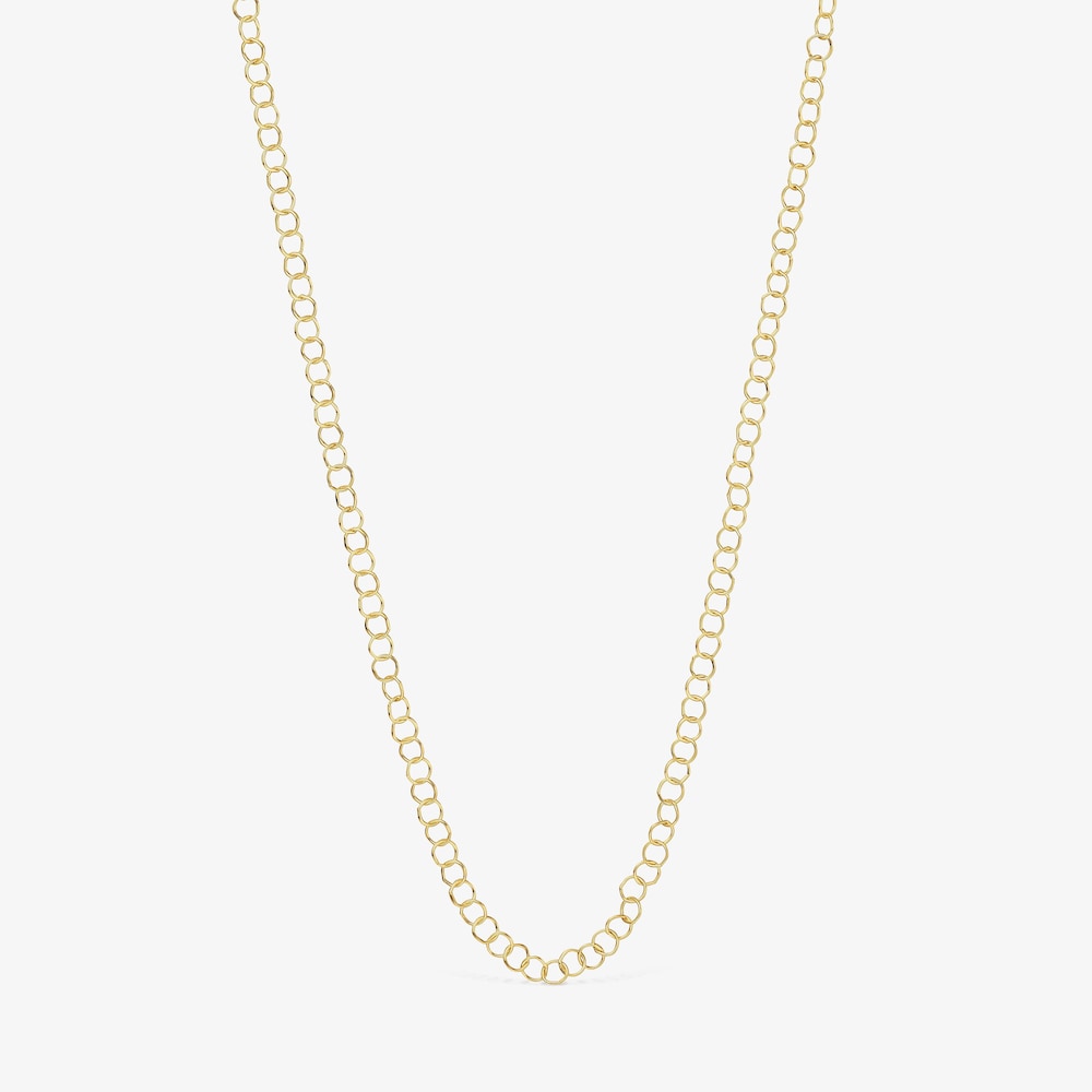 Kr&oacute;tki, 50-centymetrowy złoty naszyjnik z&nbsp;pierścionkami TOUS Basics