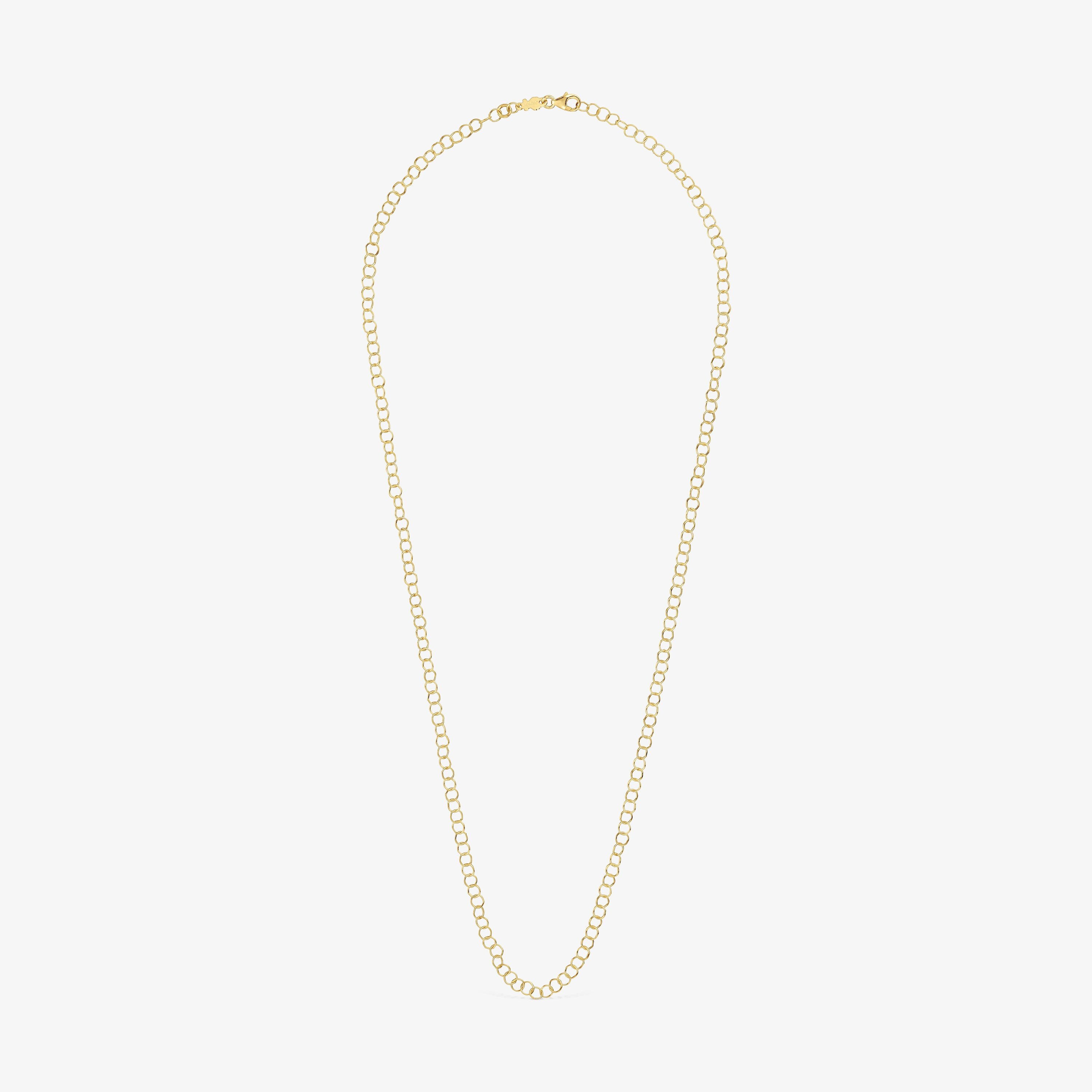 Short 50 cm 18K solid gold ring Necklace TOUS Basics