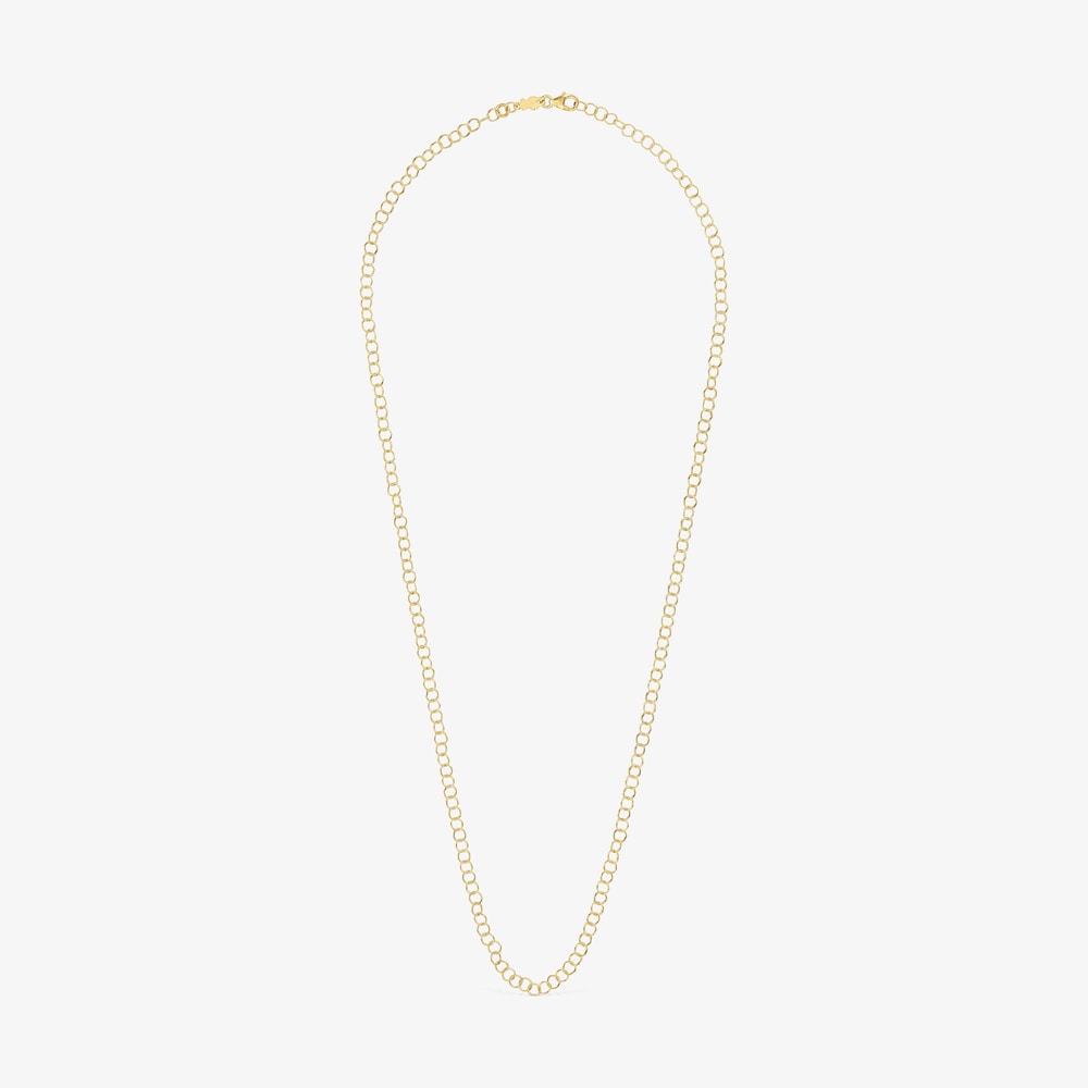 Kr&oacute;tki, 50-centymetrowy złoty naszyjnik z&nbsp;pierścionkami TOUS Basics