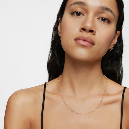 Collar corto anillas de oro 50 cm Basic