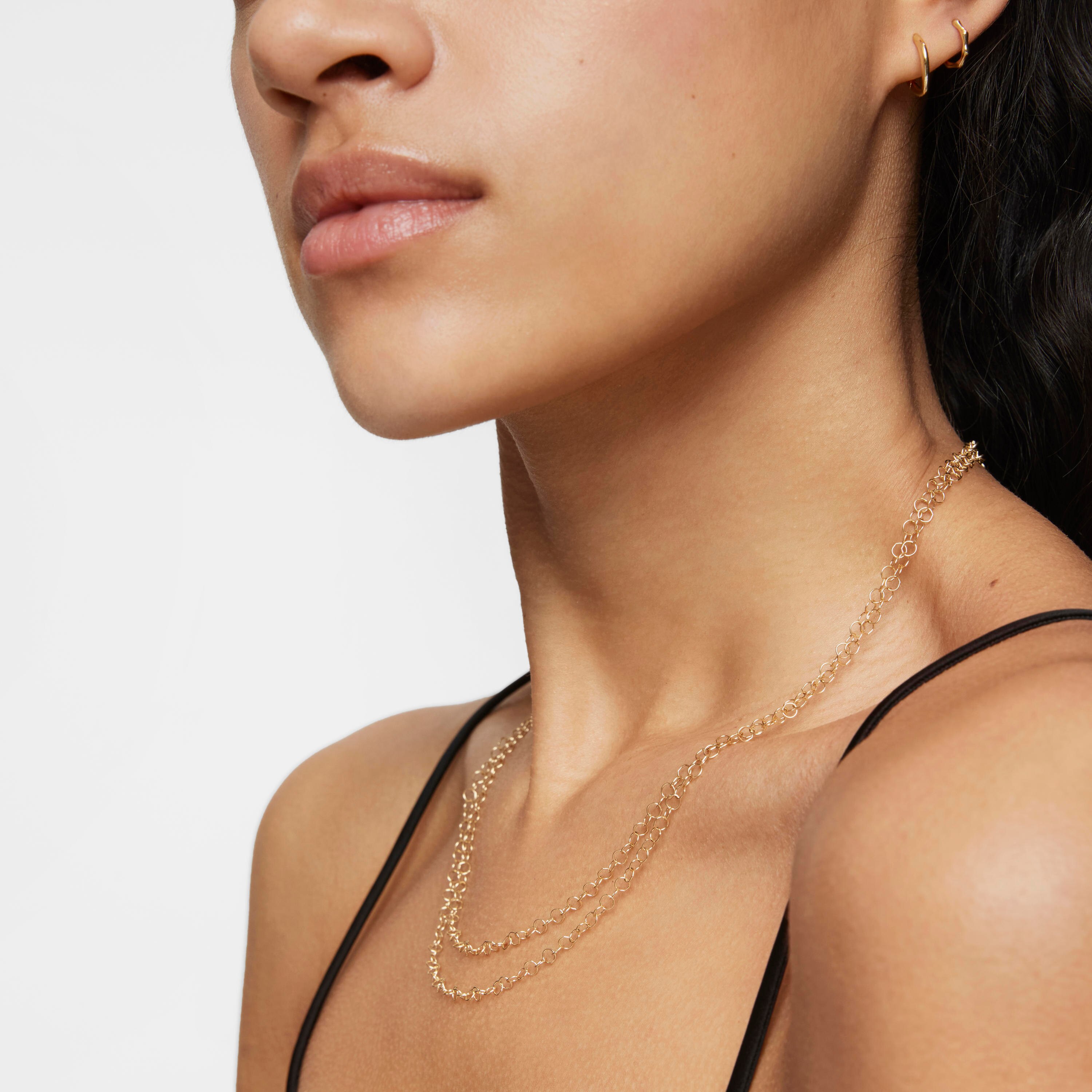 Short 50 cm 18K solid gold ring Necklace TOUS Basics