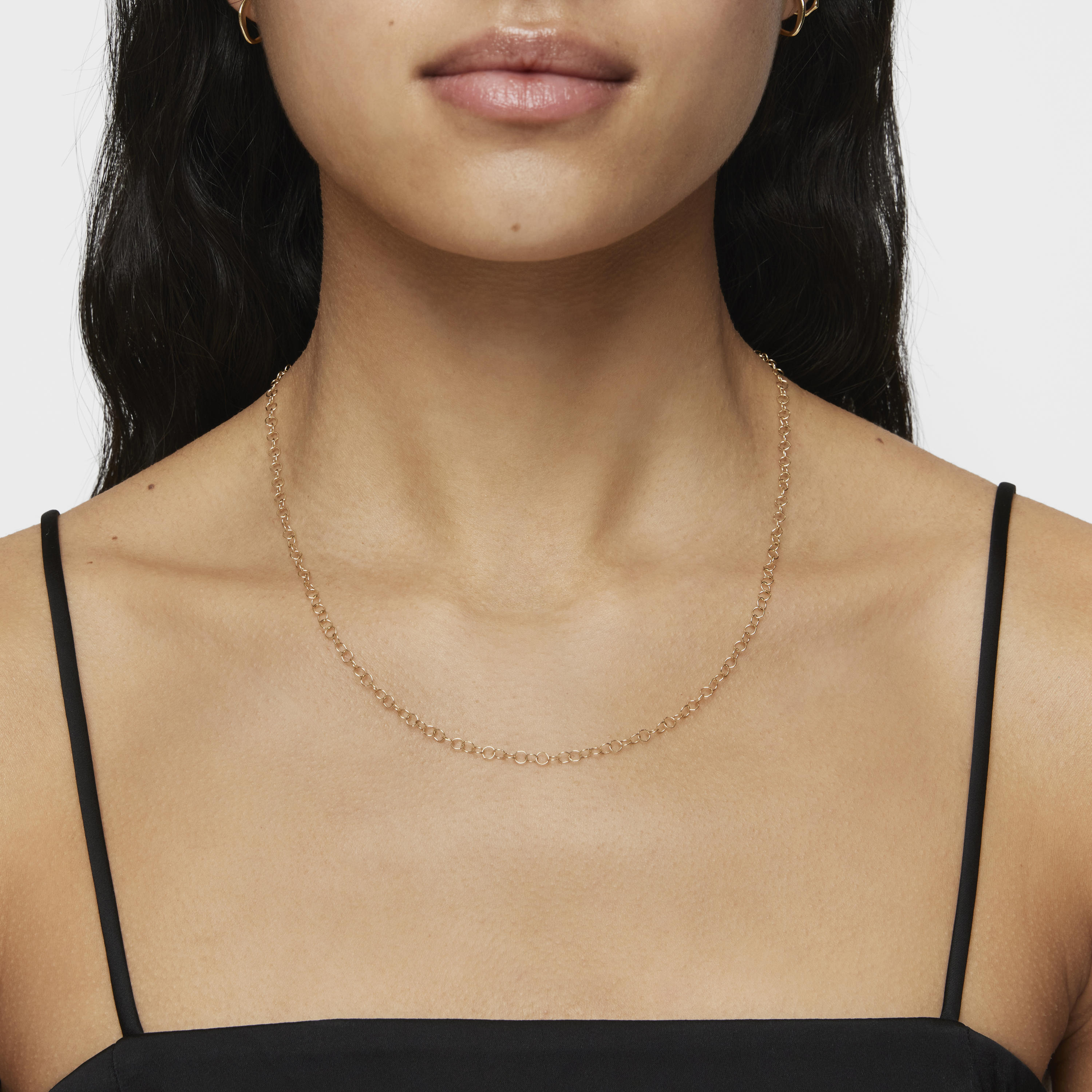 Short 50 cm 18K solid gold ring Necklace TOUS Basics
