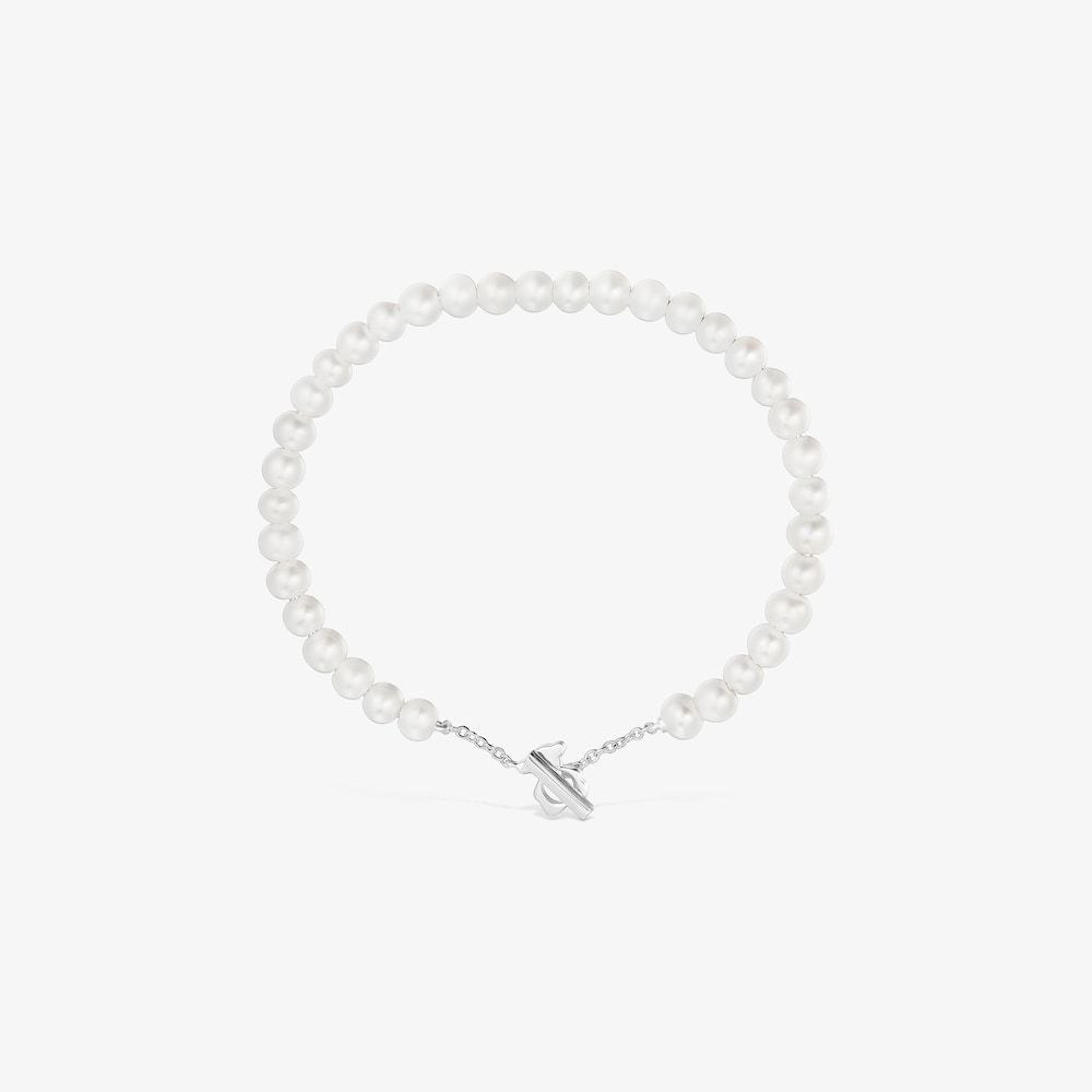 Bangle with cultivated pearls I-Bear