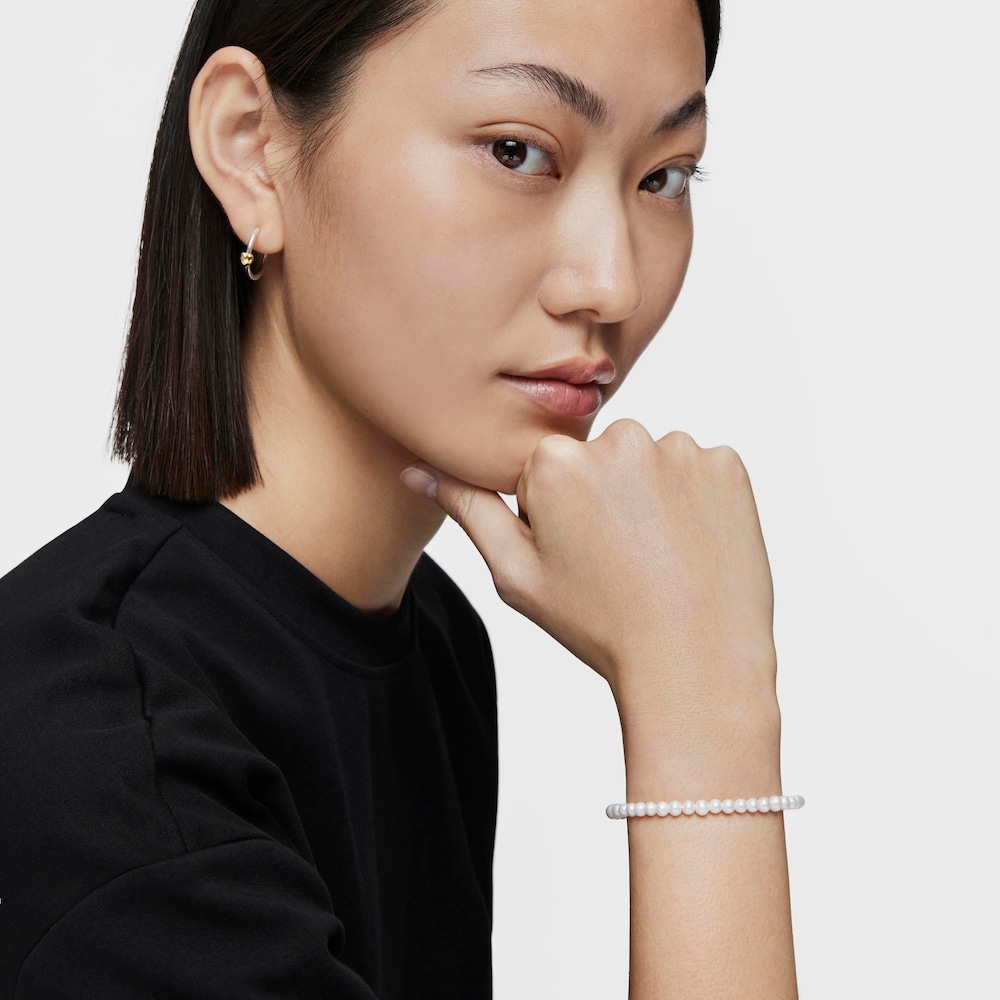 Bangle with cultivated pearls I-Bear