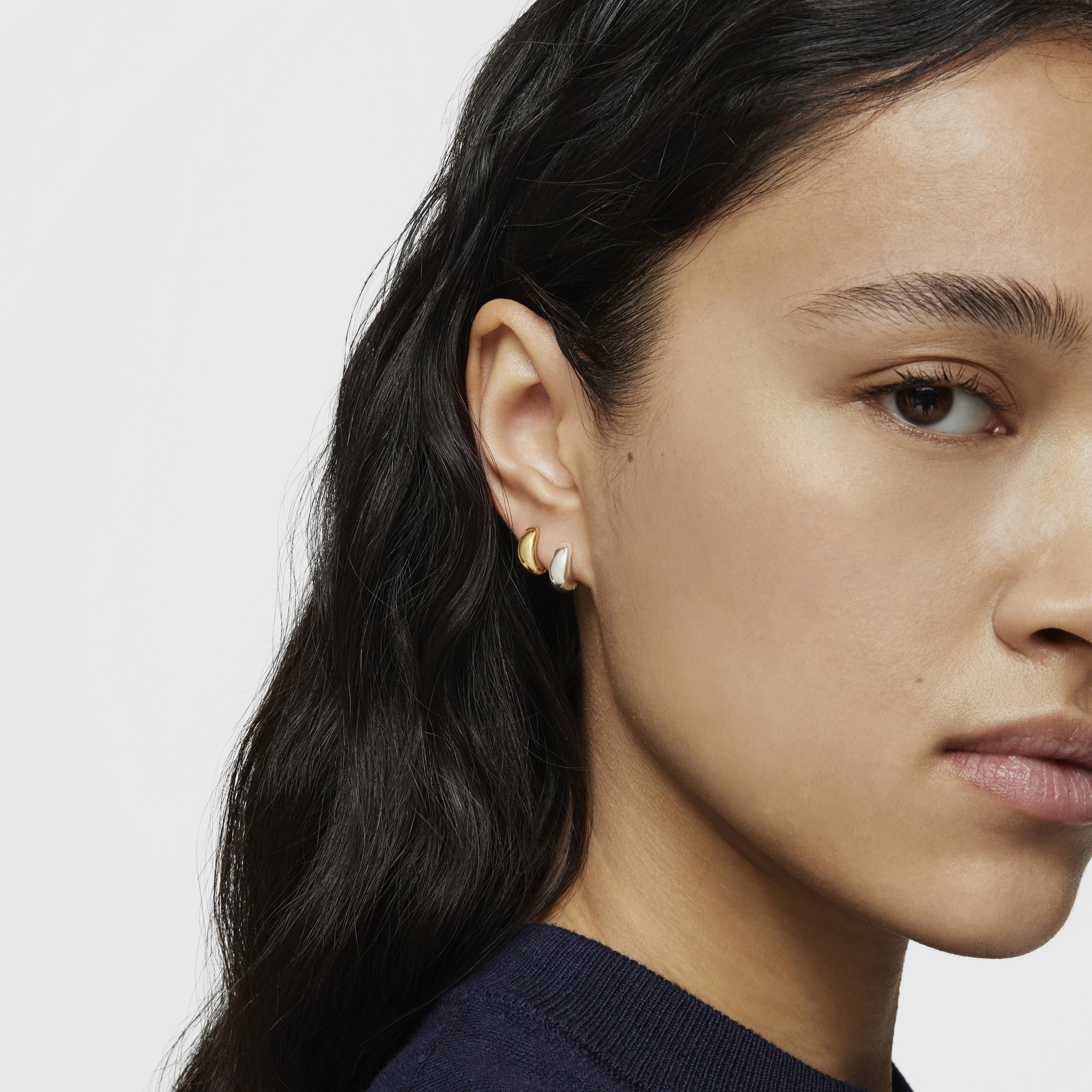 Short, thick silver Hoop earrings TOUS Basics