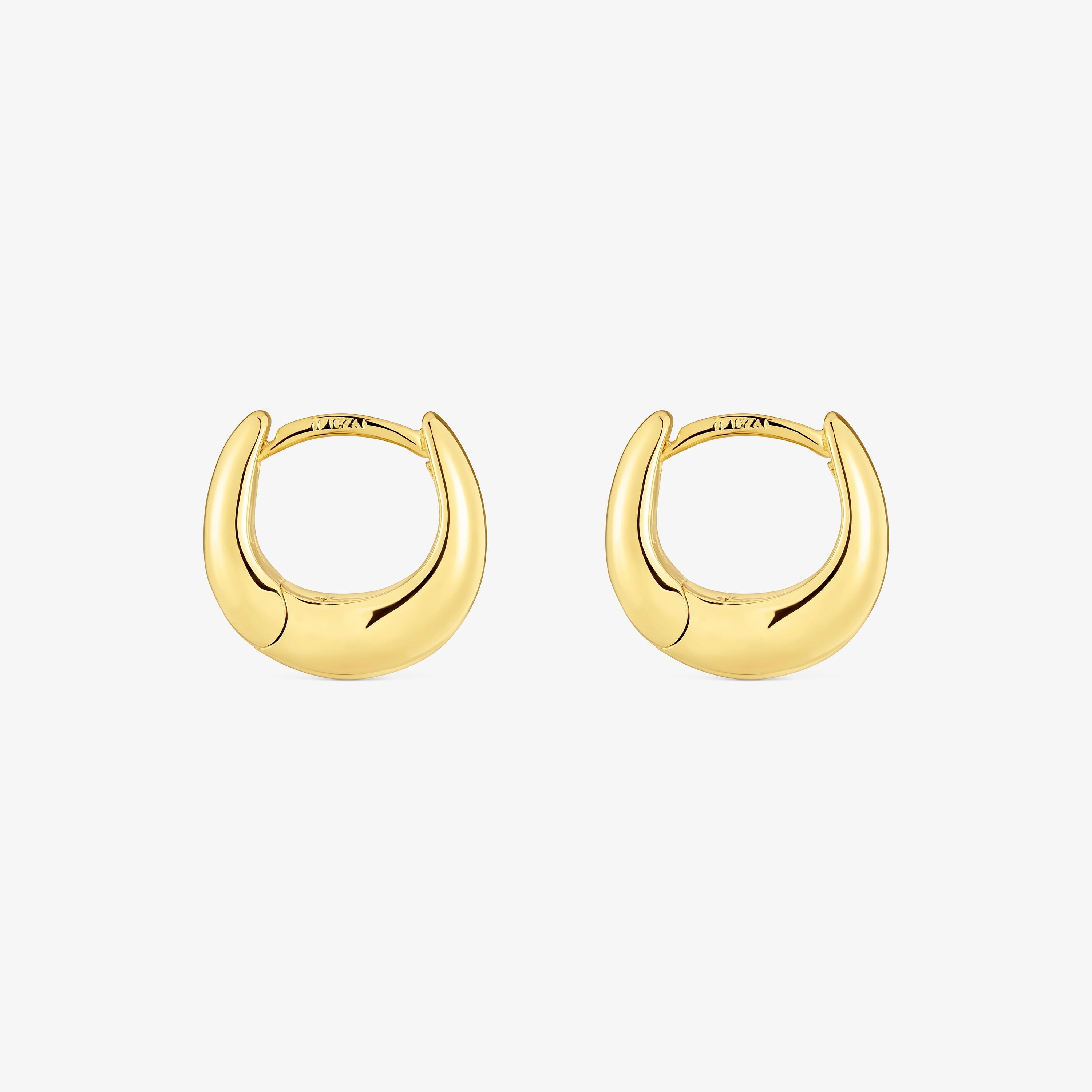 Short, thick Hoop earrings with 18K gold vermeil TOUS Basics