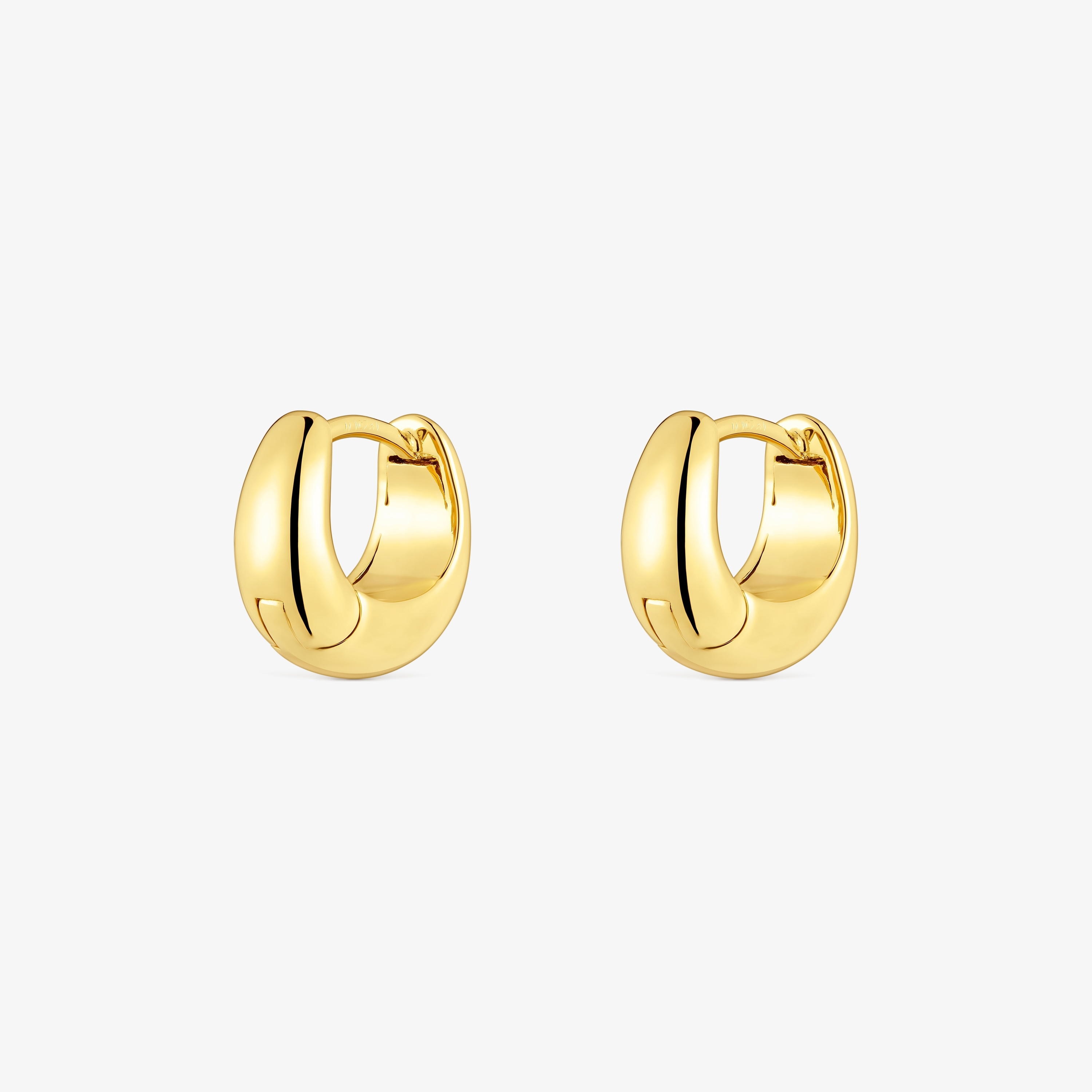 Short, thick Hoop earrings with 18K gold vermeil TOUS Basics