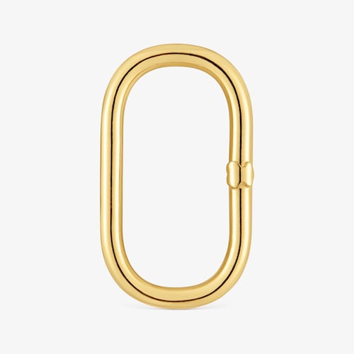 Argola extragrande banhada a ouro de 18&nbsp;K sobre prata Hold Oval