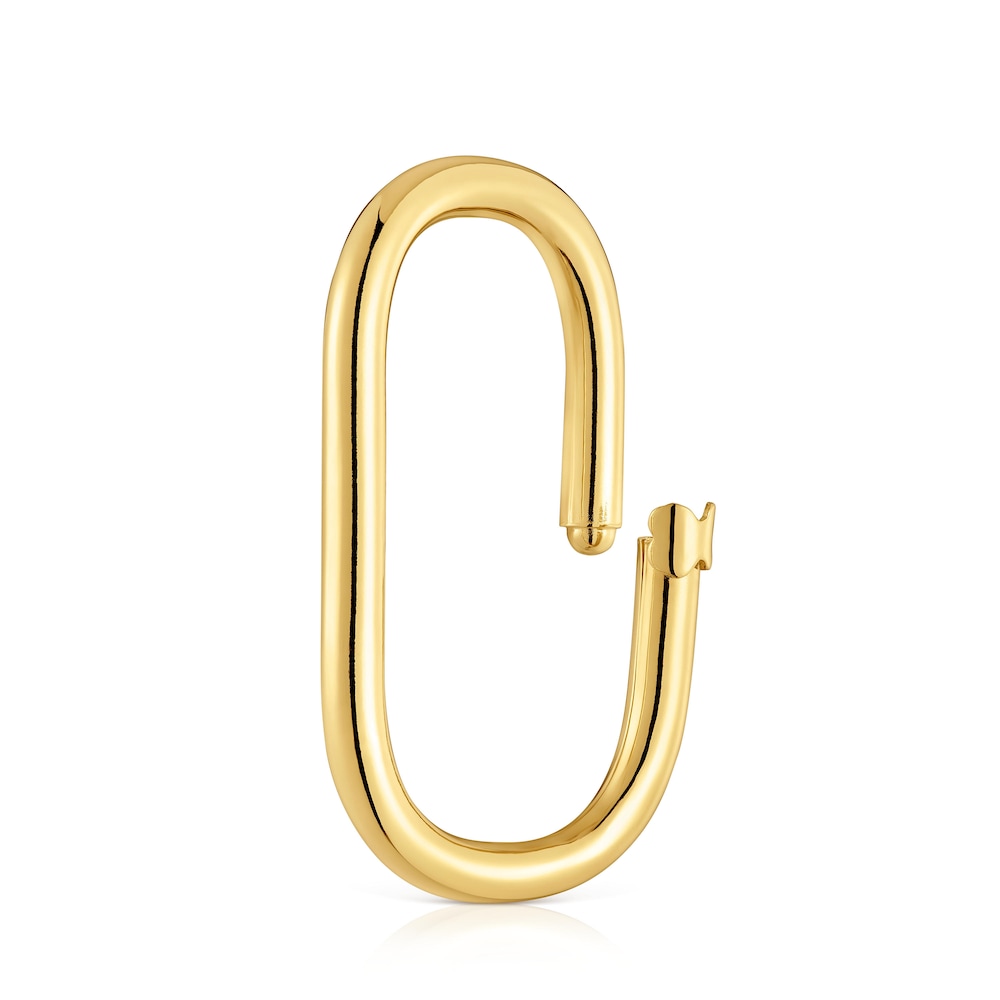 Anilla extra grande con baño de oro 18 kt sobre plata Hold Oval image number 1