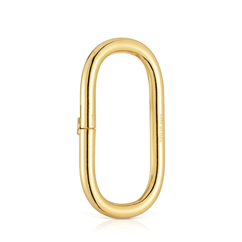Anilla extra grande con baño de oro 18 kt sobre plata Hold Oval image number 2
