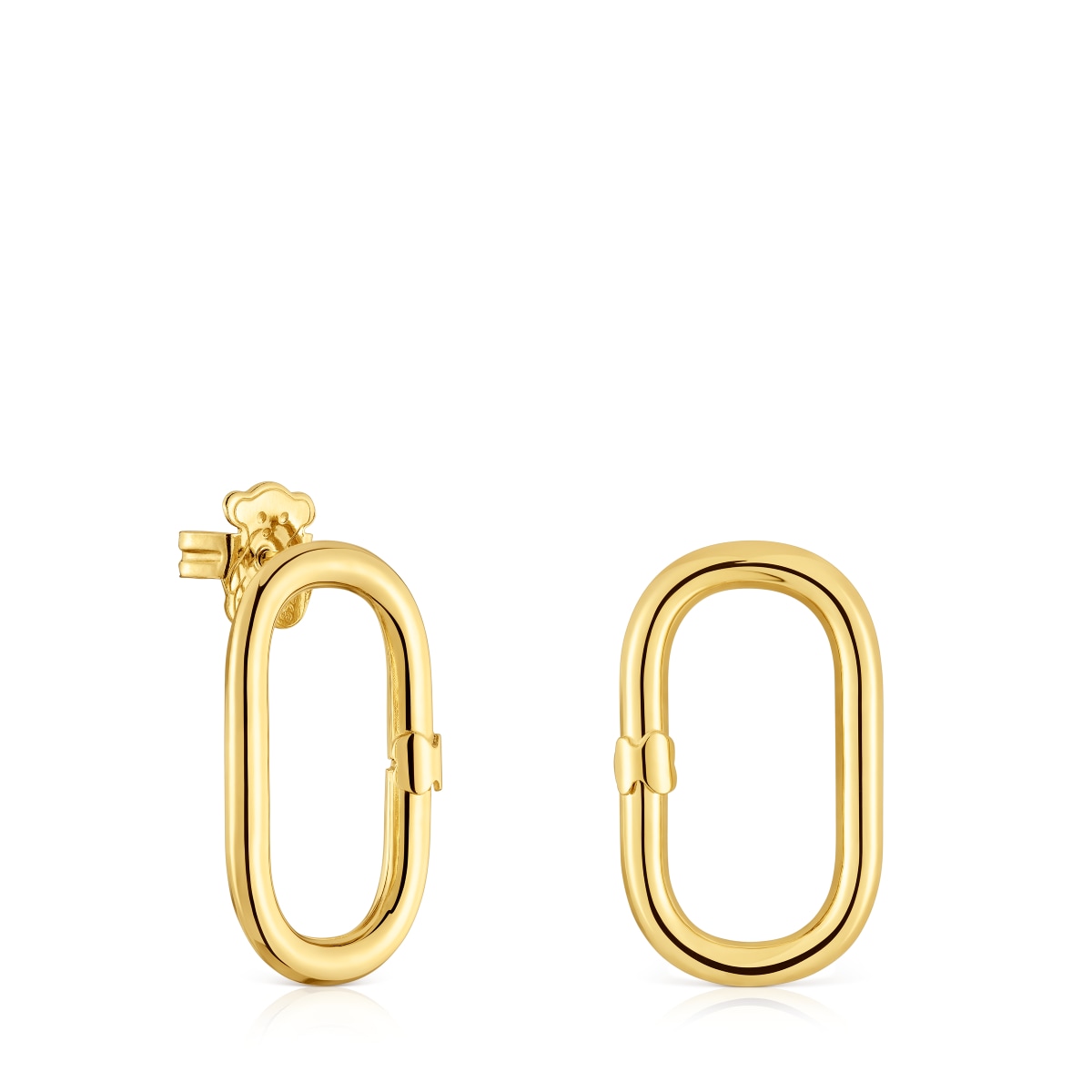 Short Earrings with 18kt gold plating over silver Hold Oval