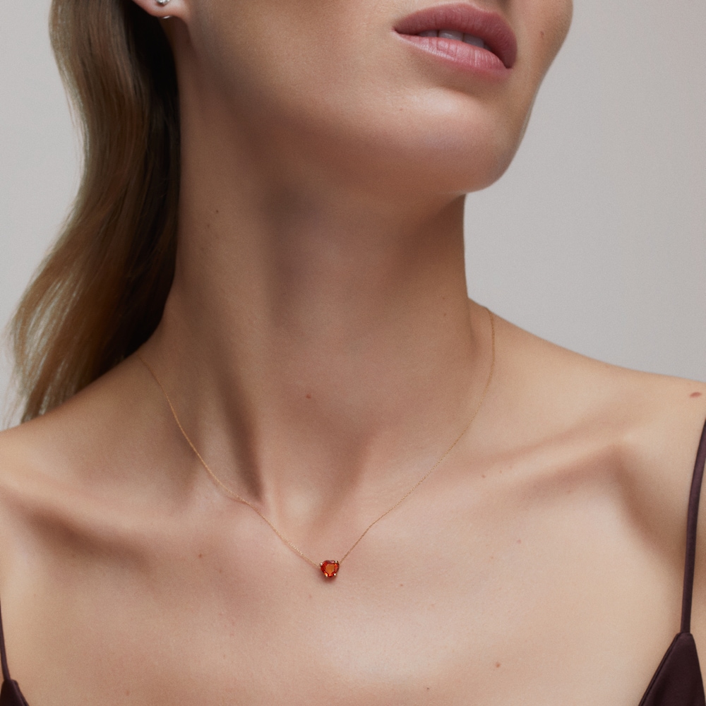 Gold Heart necklace with orange sapphire TOUS ATELIER image number 3