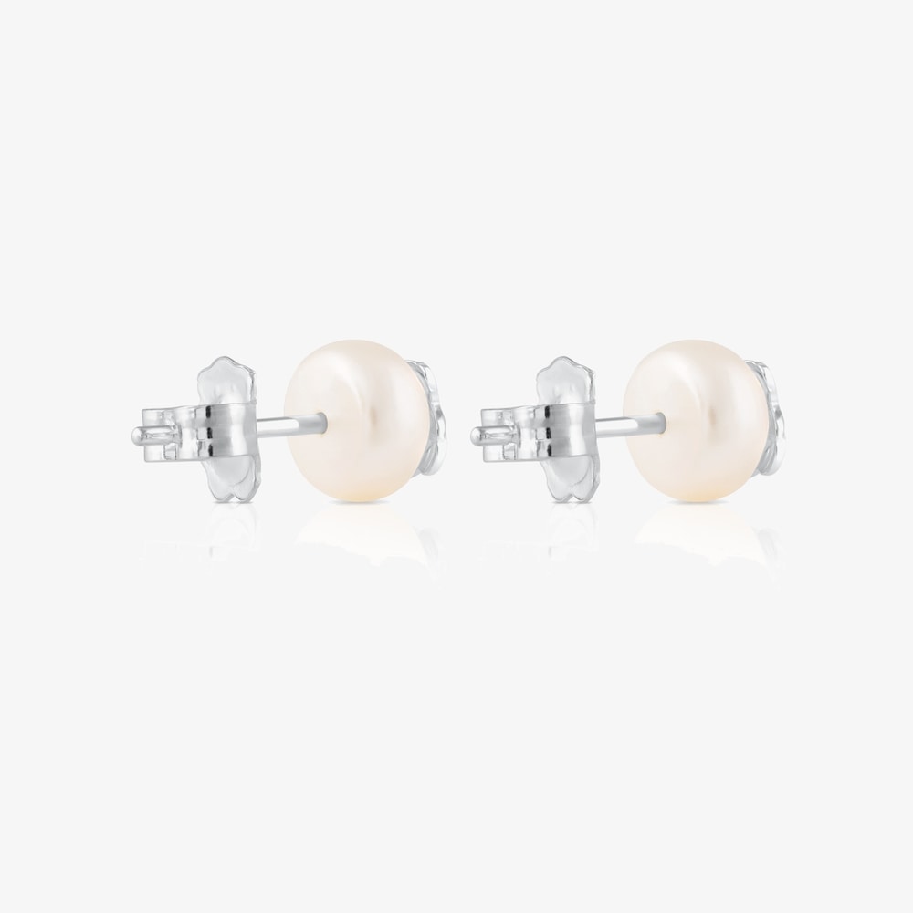 Pendientes de plata y perlas TOUS Bear