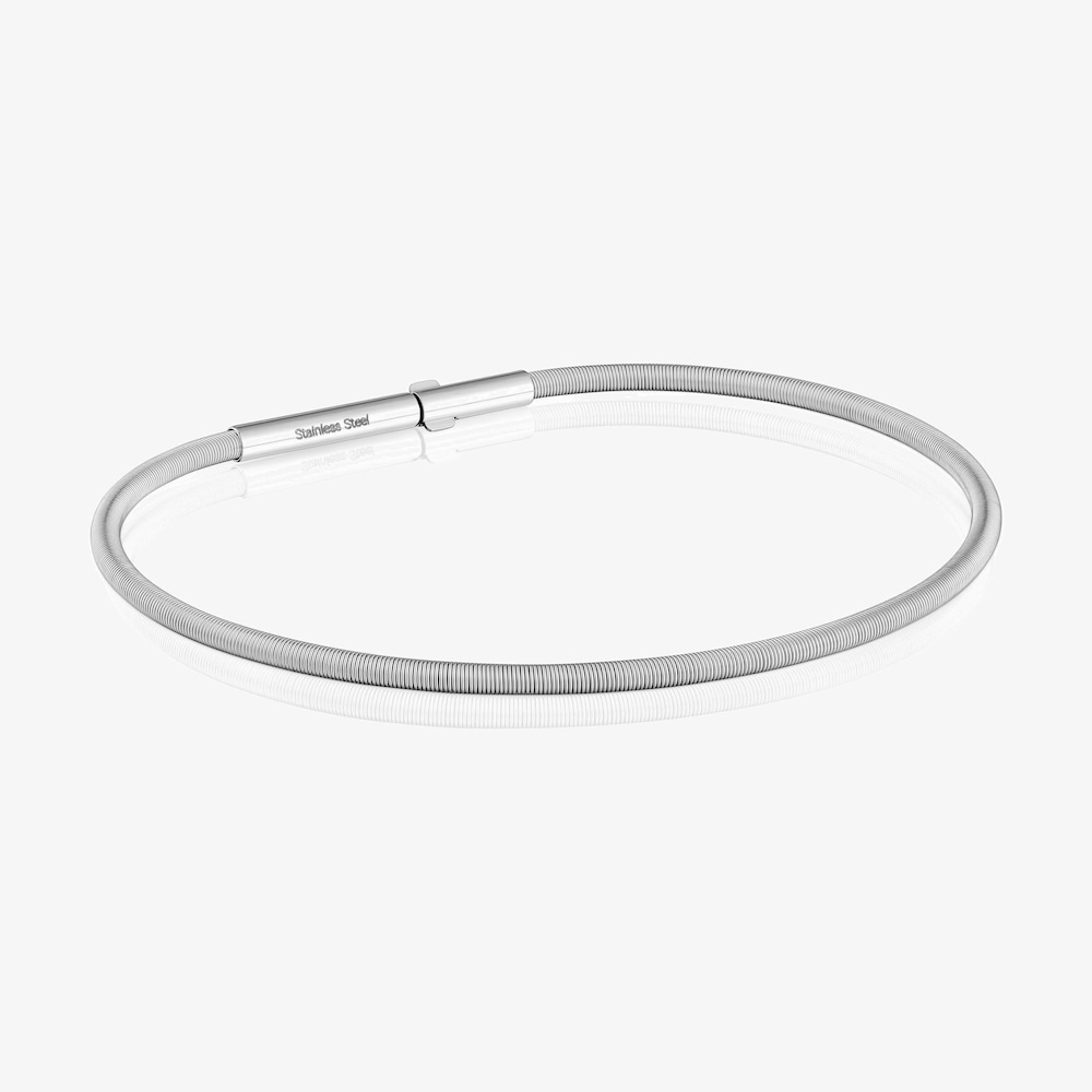 Pulseira em a&ccedil;o 19 cm Mesh Tube